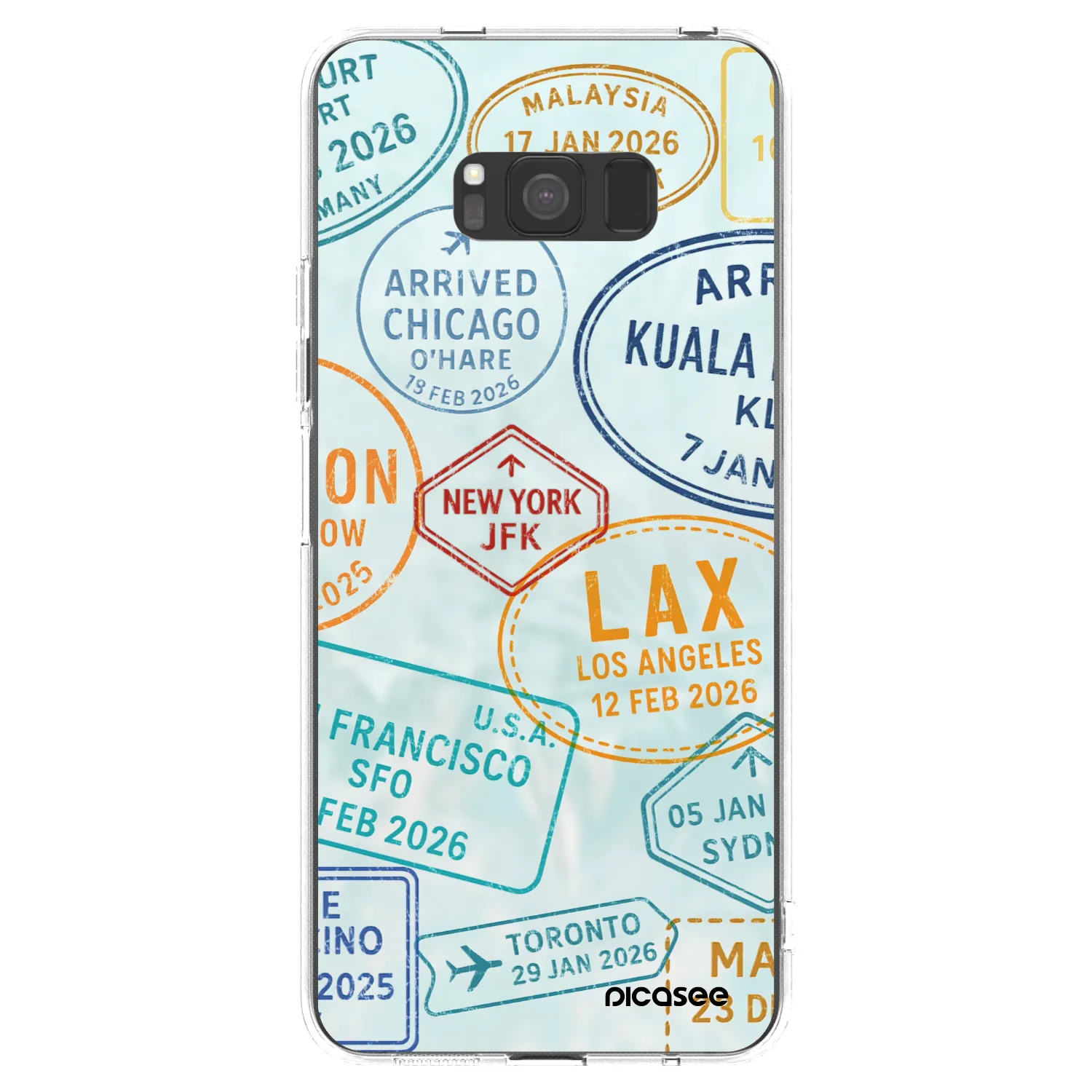 Picasee silikonowe przeźroczyste etui na Samsung Galaxy S8 G950F - PASSPORT EDITION