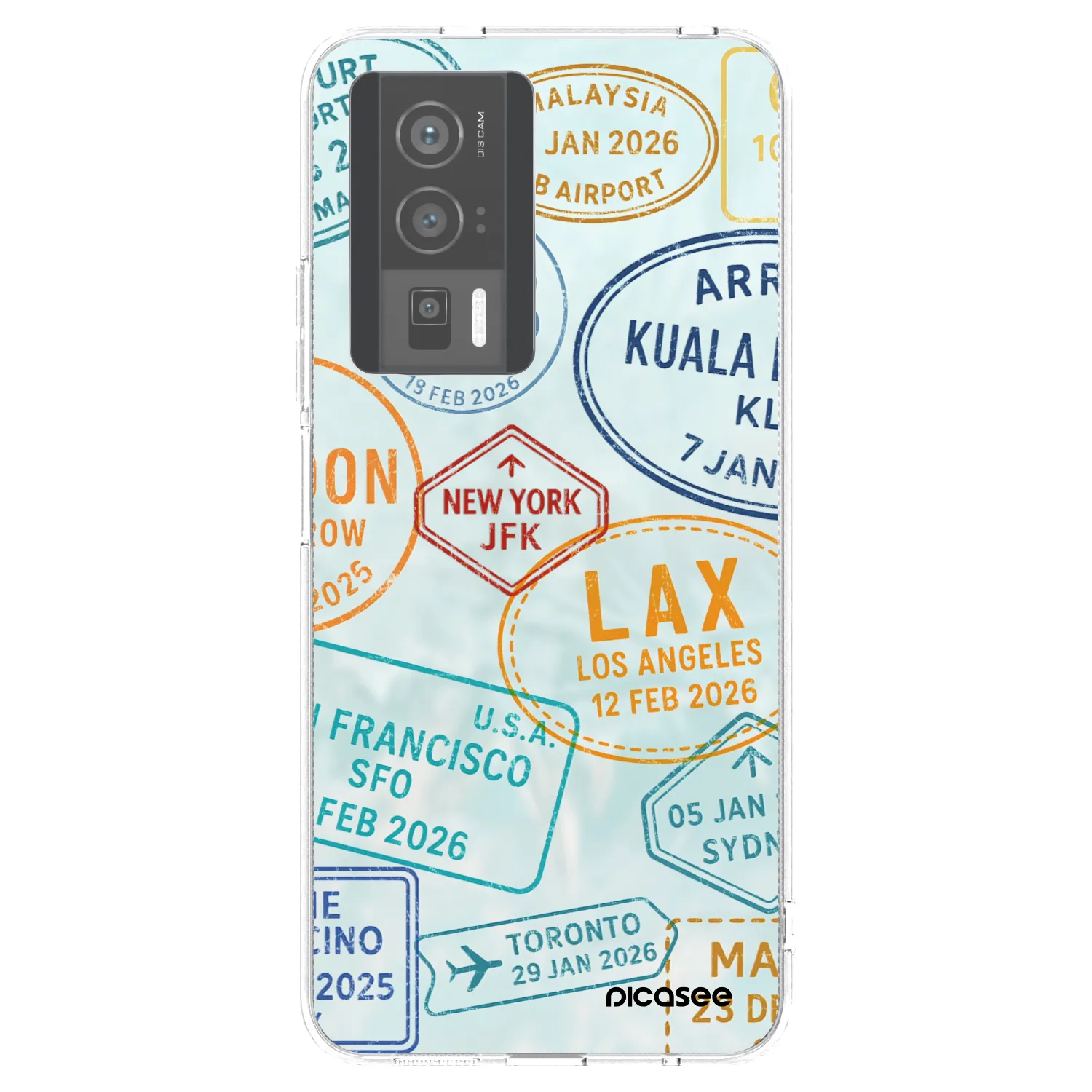 Picasee silikonowe przeźroczyste etui na Xiaomi Poco F5 Pro 5G - PASSPORT EDITION