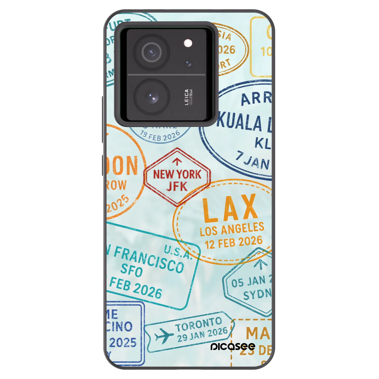 Picasee silikonowe czarne etui na Xiaomi 13T - PASSPORT EDITION