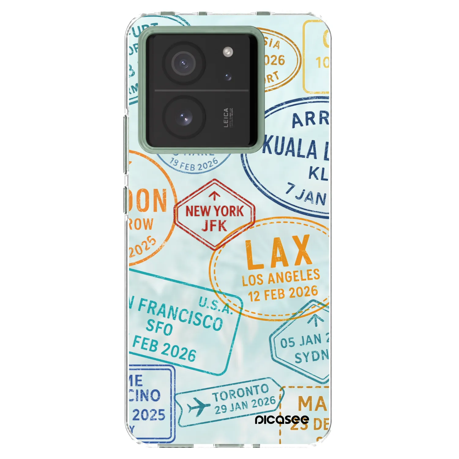 Picasee silikonowe przeźroczyste etui na Xiaomi 13T Pro - PASSPORT EDITION