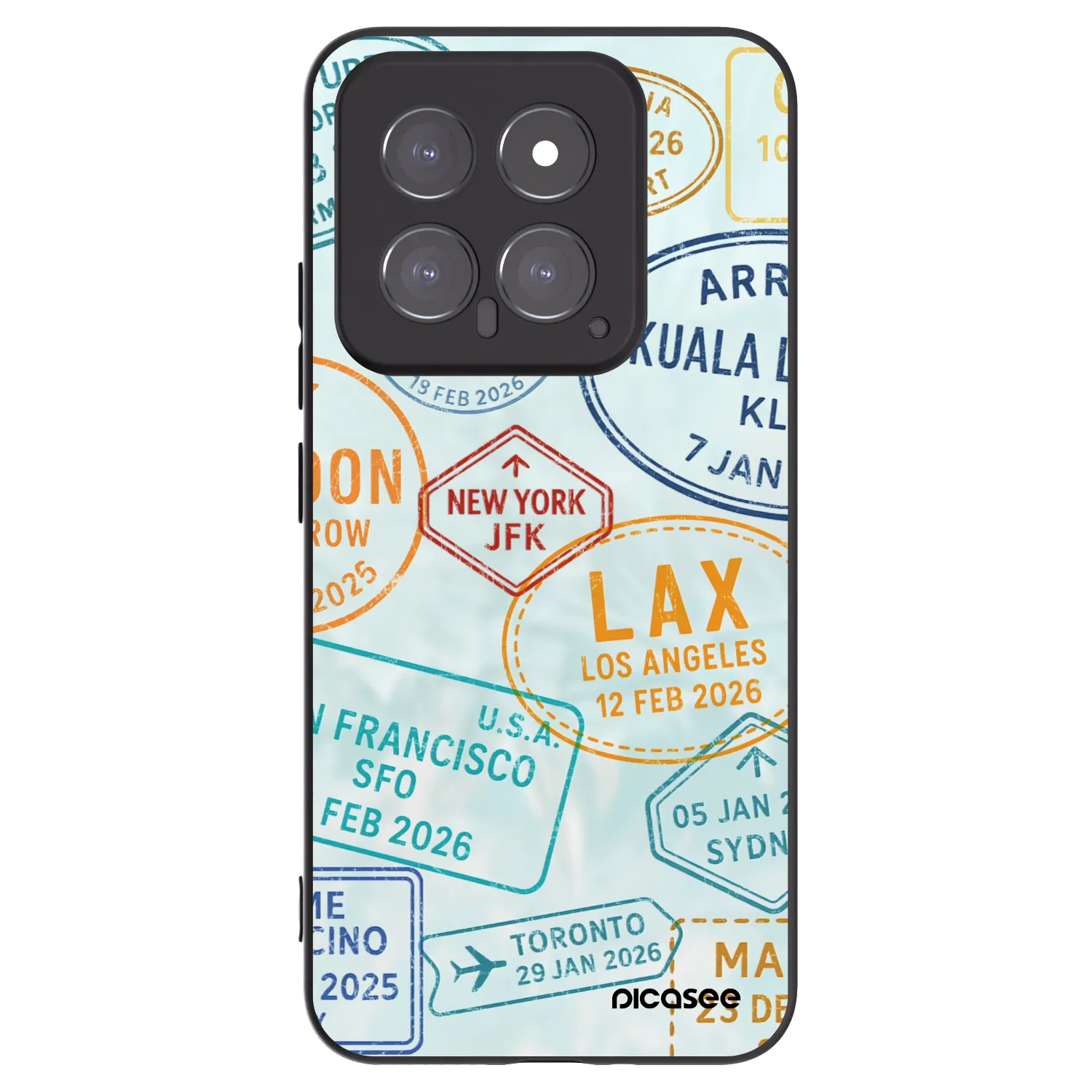 Picasee silikonowe czarne etui na Xiaomi 14 - PASSPORT EDITION
