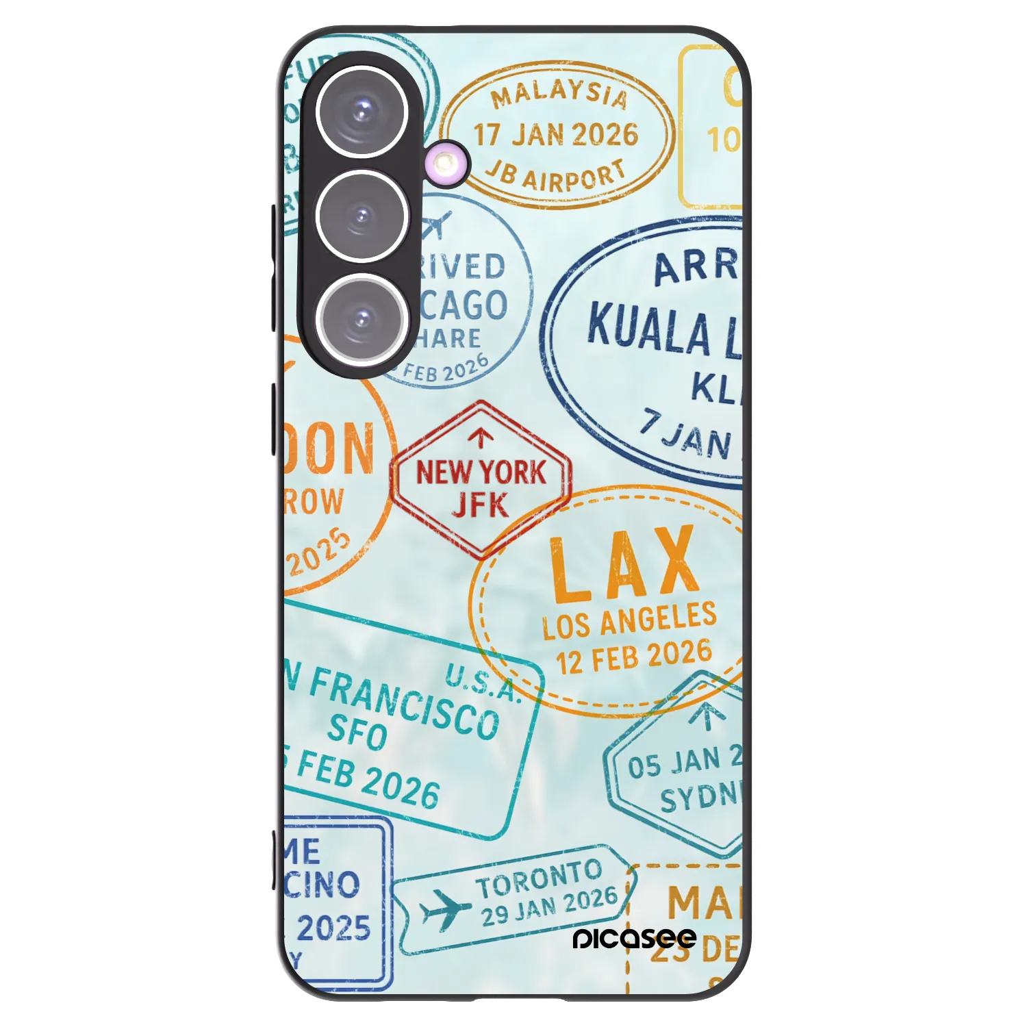 Picasee silikonowe czarne etui na Samsung Galaxy S24+ S926B 5G - PASSPORT EDITION