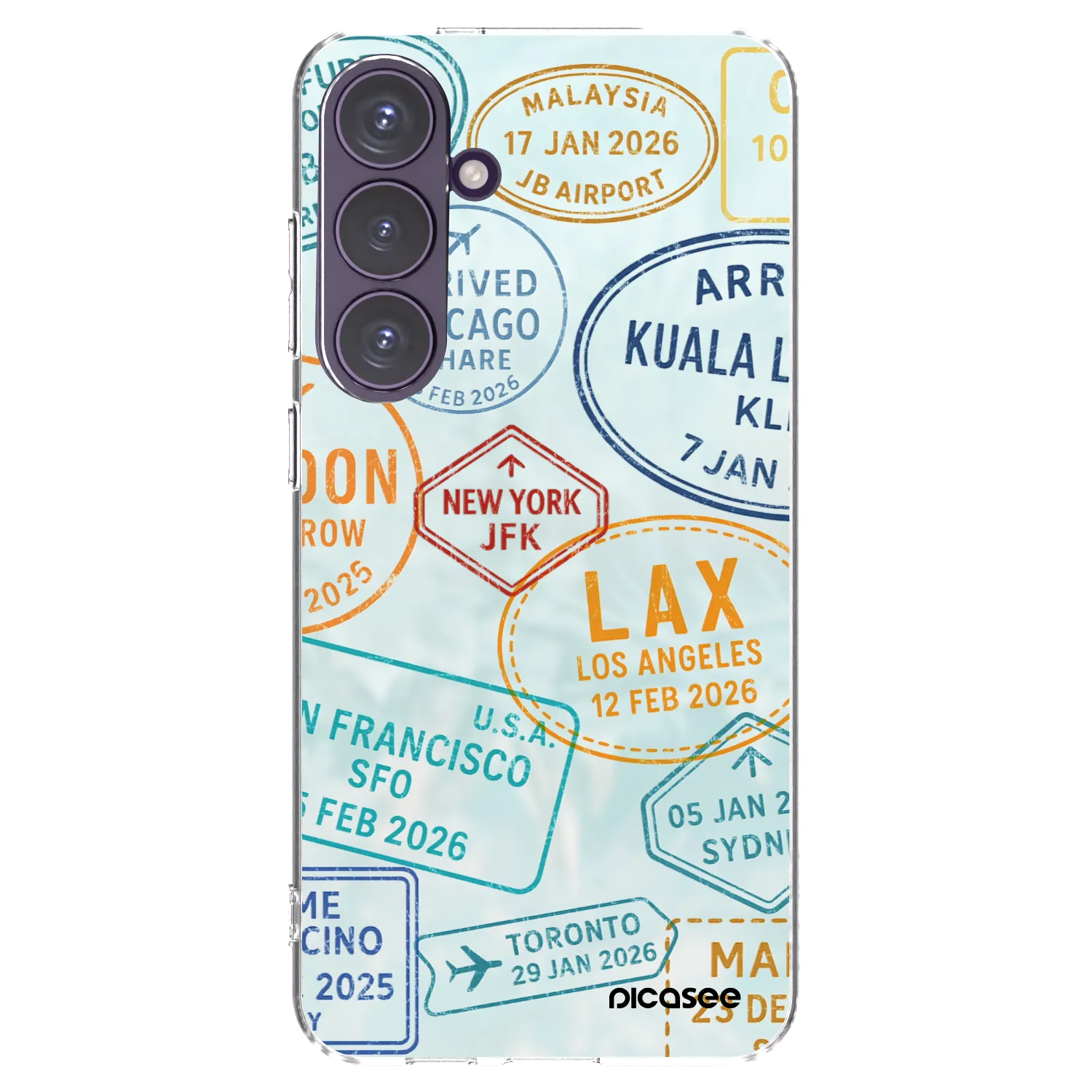 Picasee silikonowe przeźroczyste etui na Samsung Galaxy S24+ S926B 5G - PASSPORT EDITION