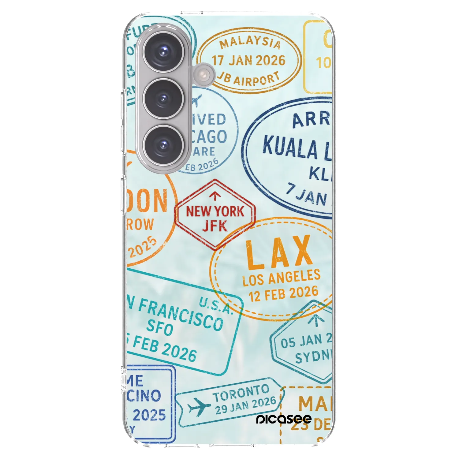 Picasee silikonowe przeźroczyste etui na Samsung Galaxy S24 S921B 5G - PASSPORT EDITION