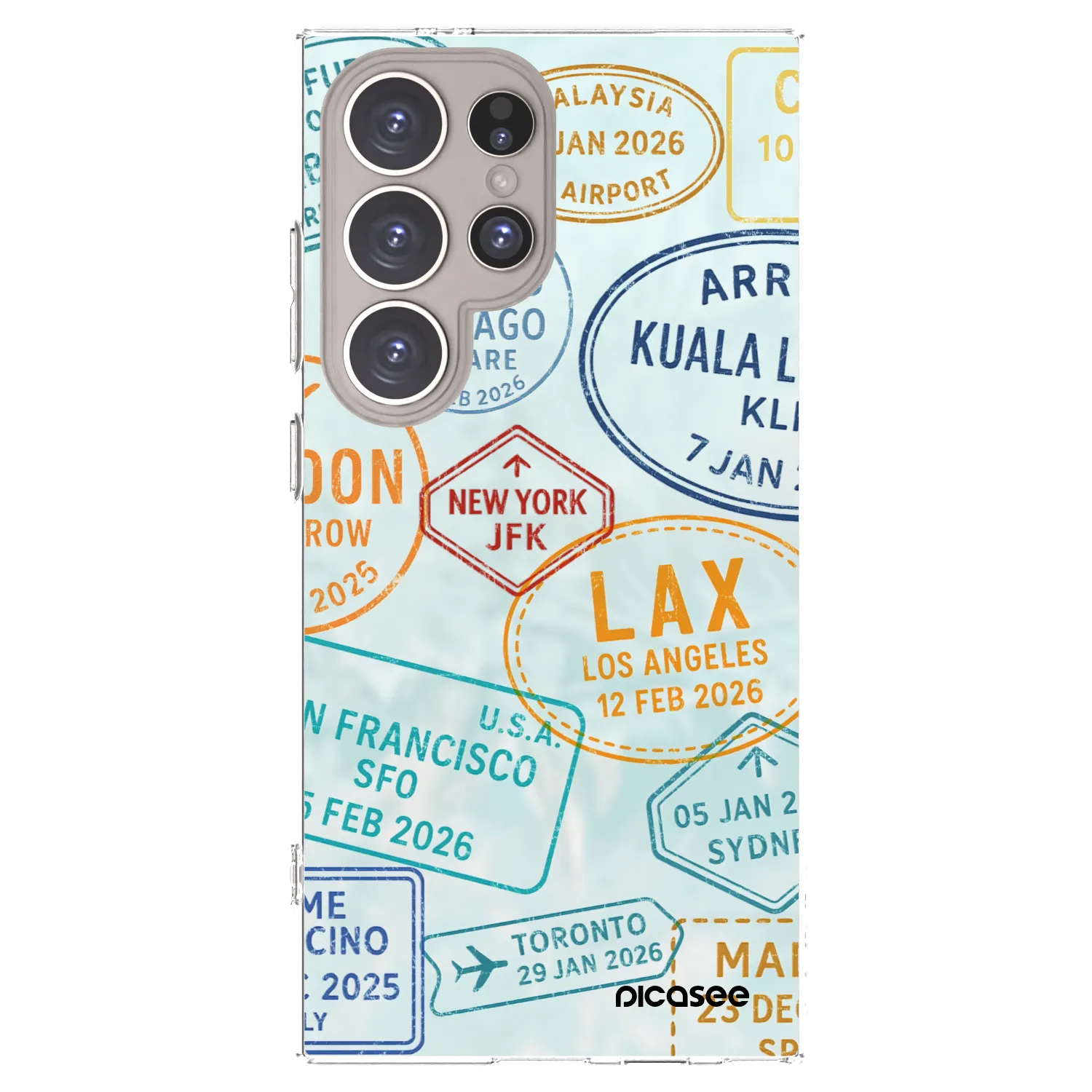 Picasee silikonowe przeźroczyste etui na Samsung Galaxy S24 Ultra S928B 5G - PASSPORT EDITION