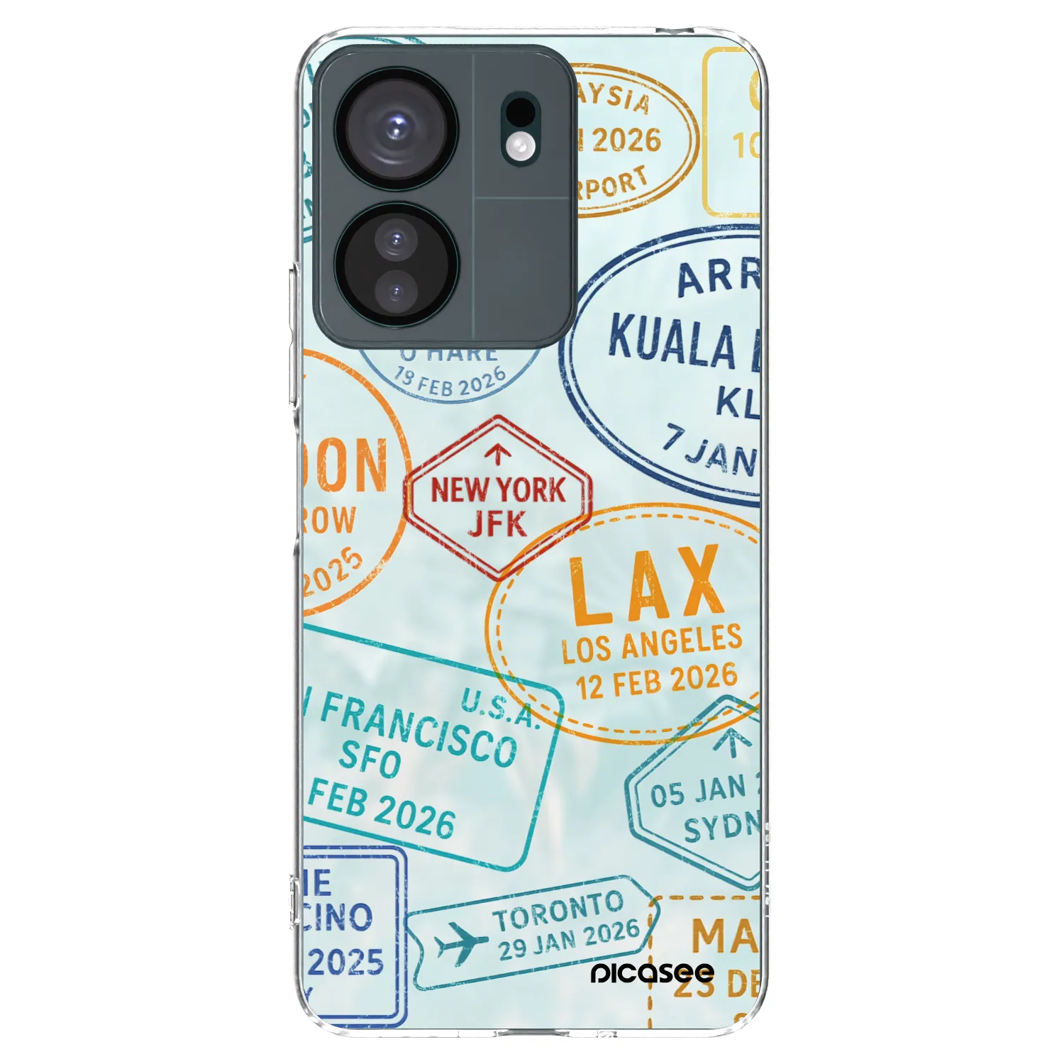 Picasee silikonowe przeźroczyste etui na Xiaomi Redmi 13C 4G - PASSPORT EDITION