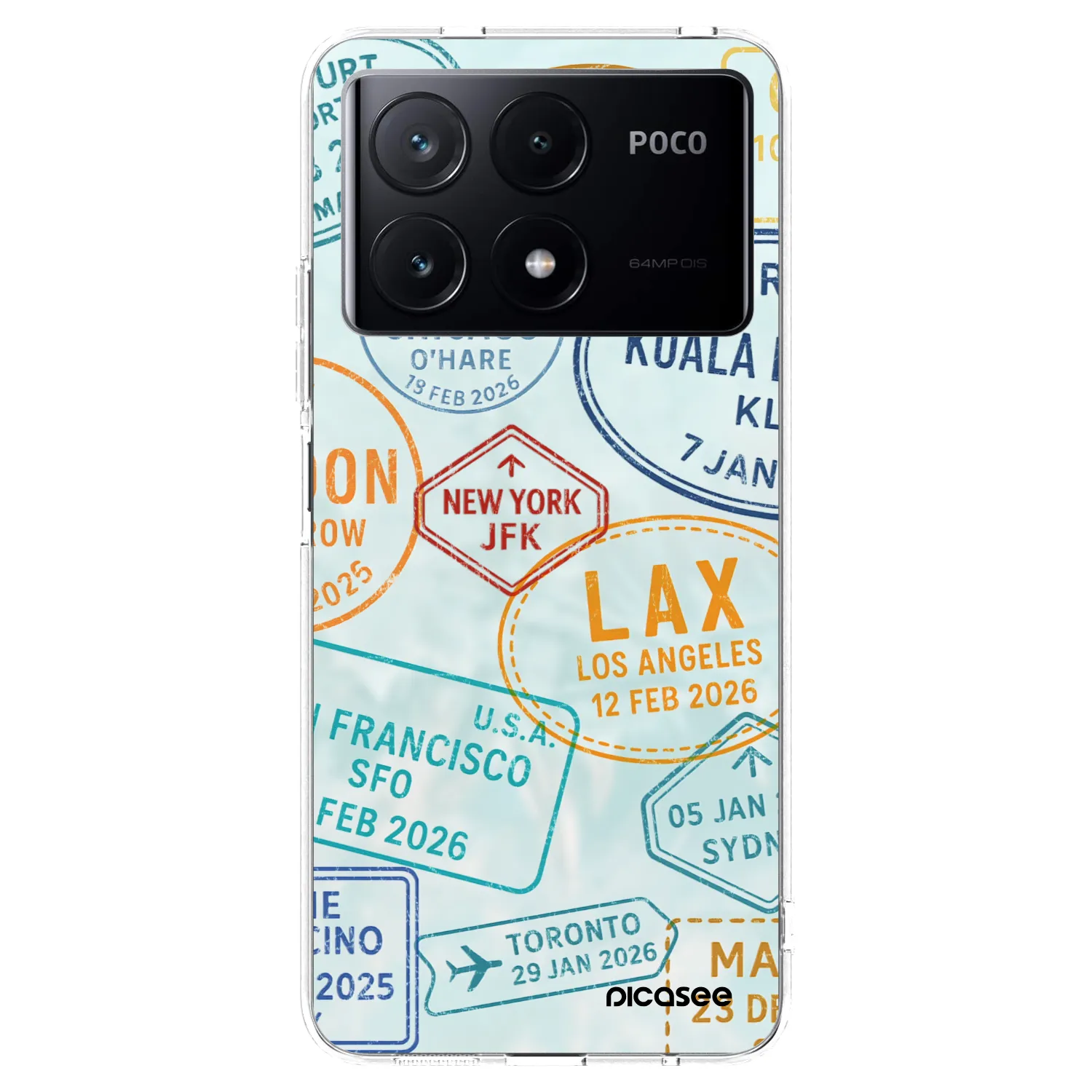 Picasee silikonowe przeźroczyste etui na Xiaomi Poco X6 Pro - PASSPORT EDITION