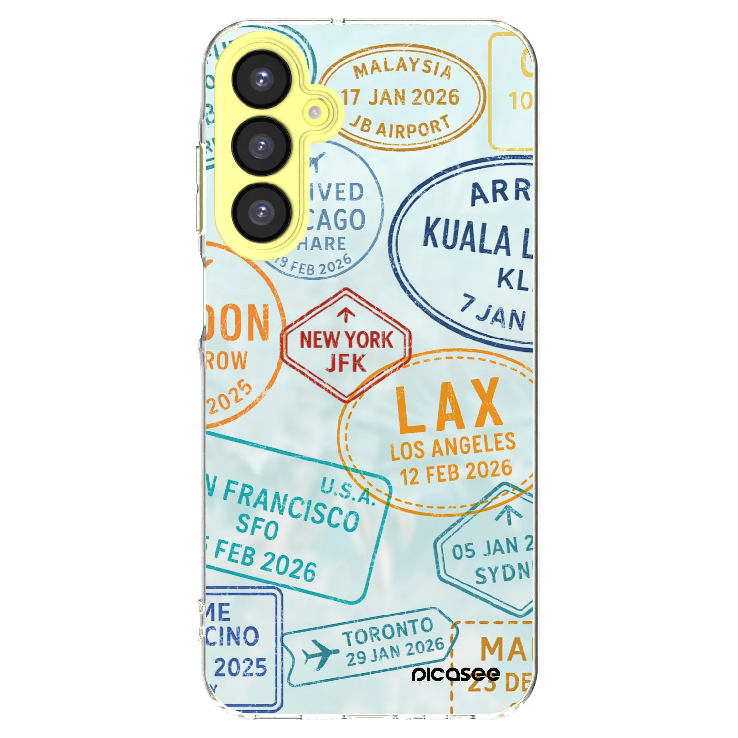 Picasee silikonowe przeźroczyste etui na Samsung Galaxy A25 A256B 5G - PASSPORT EDITION