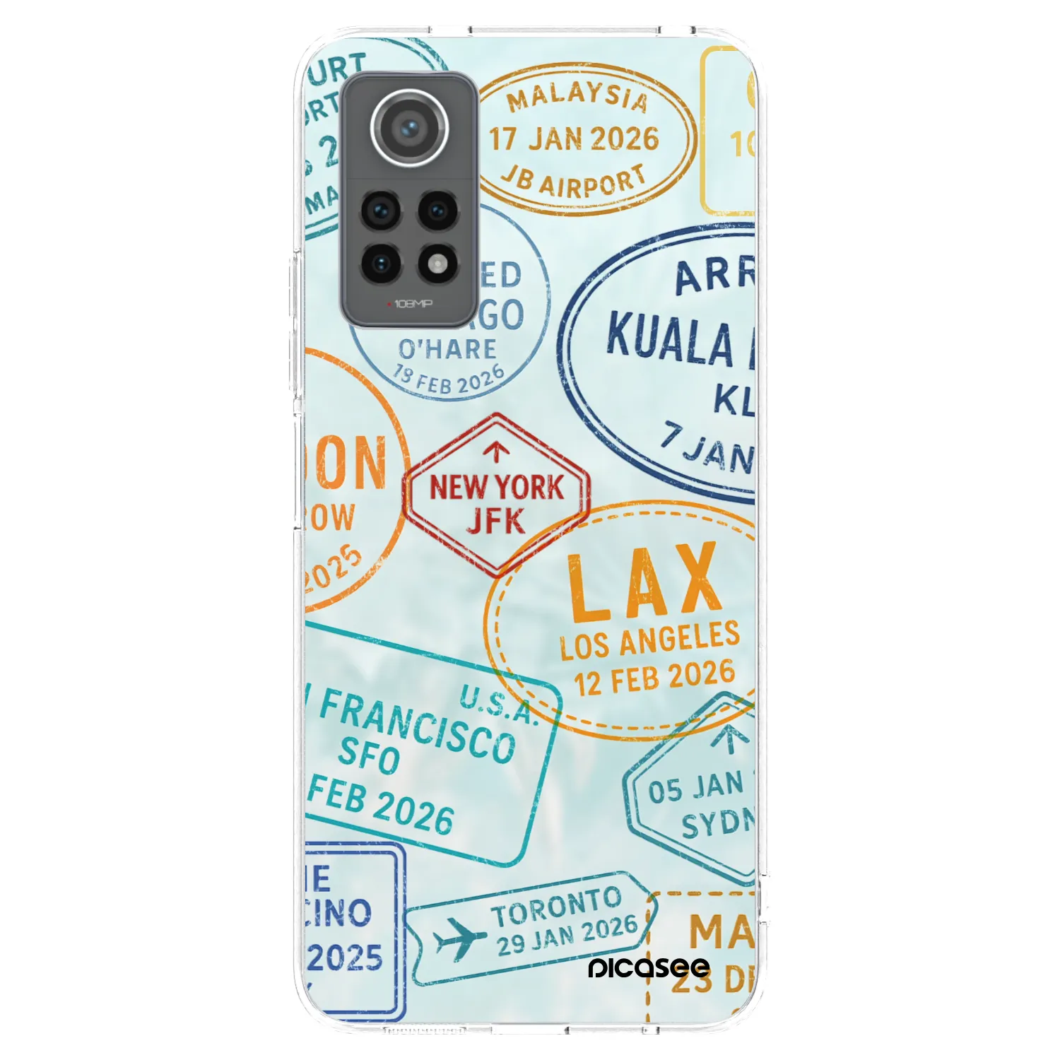 Picasee silikonowe przeźroczyste etui na Xiaomi Redmi Note 12 Pro 4G - PASSPORT EDITION