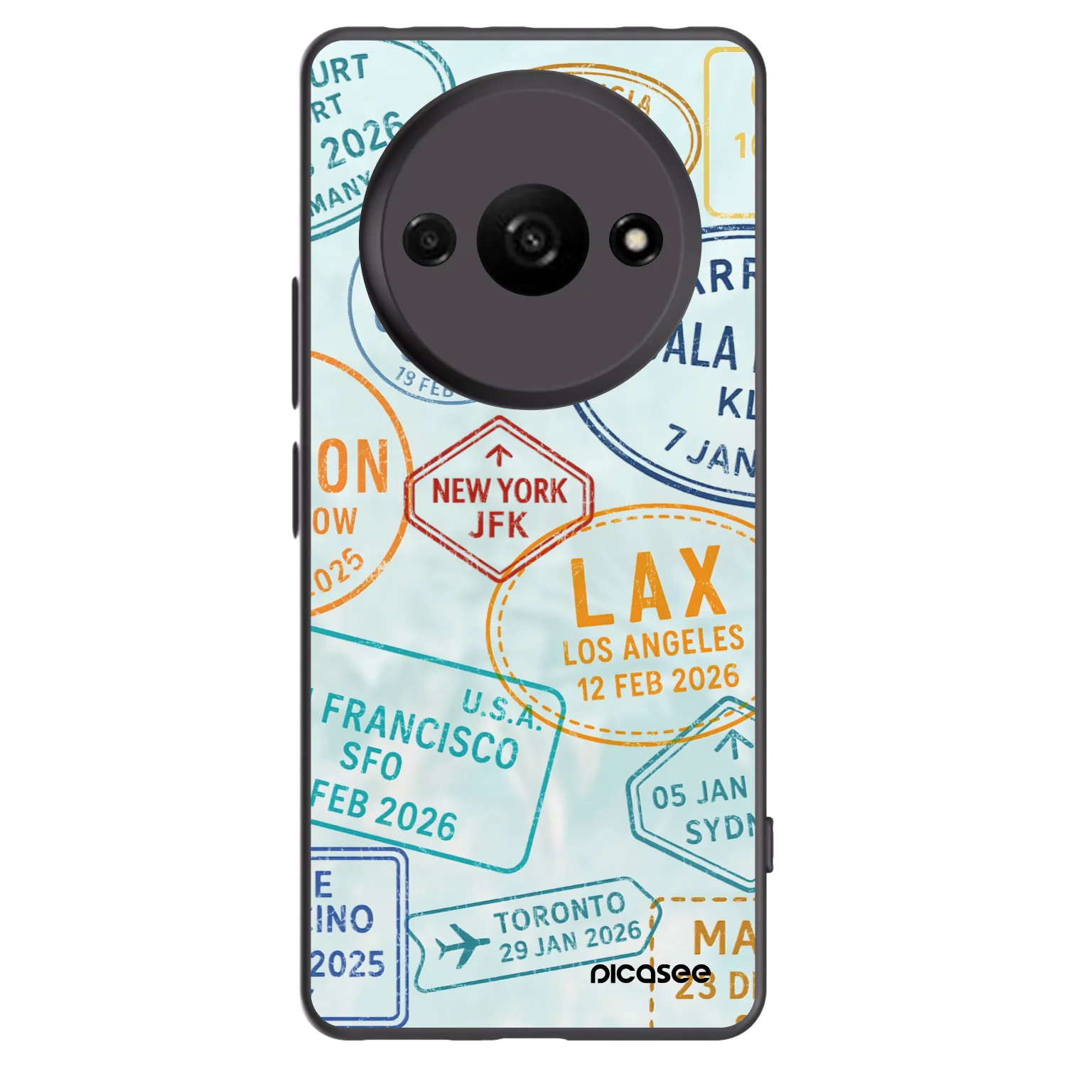Picasee silikonowe czarne etui na Xiaomi Redmi A3 - PASSPORT EDITION