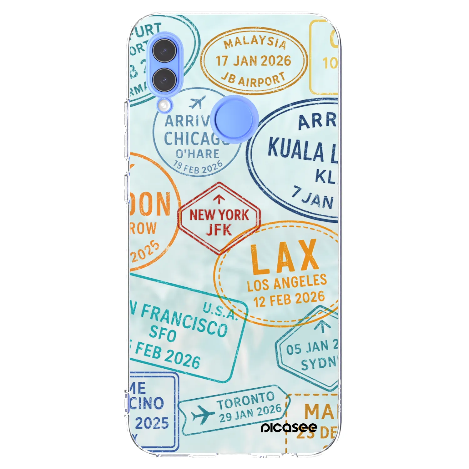 Picasee silikonowe przeźroczyste etui na Huawei P Smart 2019 - PASSPORT EDITION
