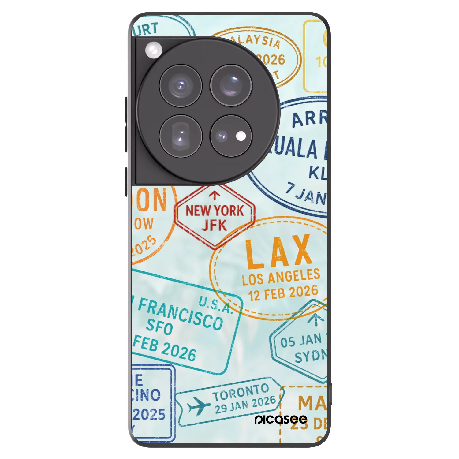 Picasee silikonowe czarne etui na OnePlus 12 5G - PASSPORT EDITION