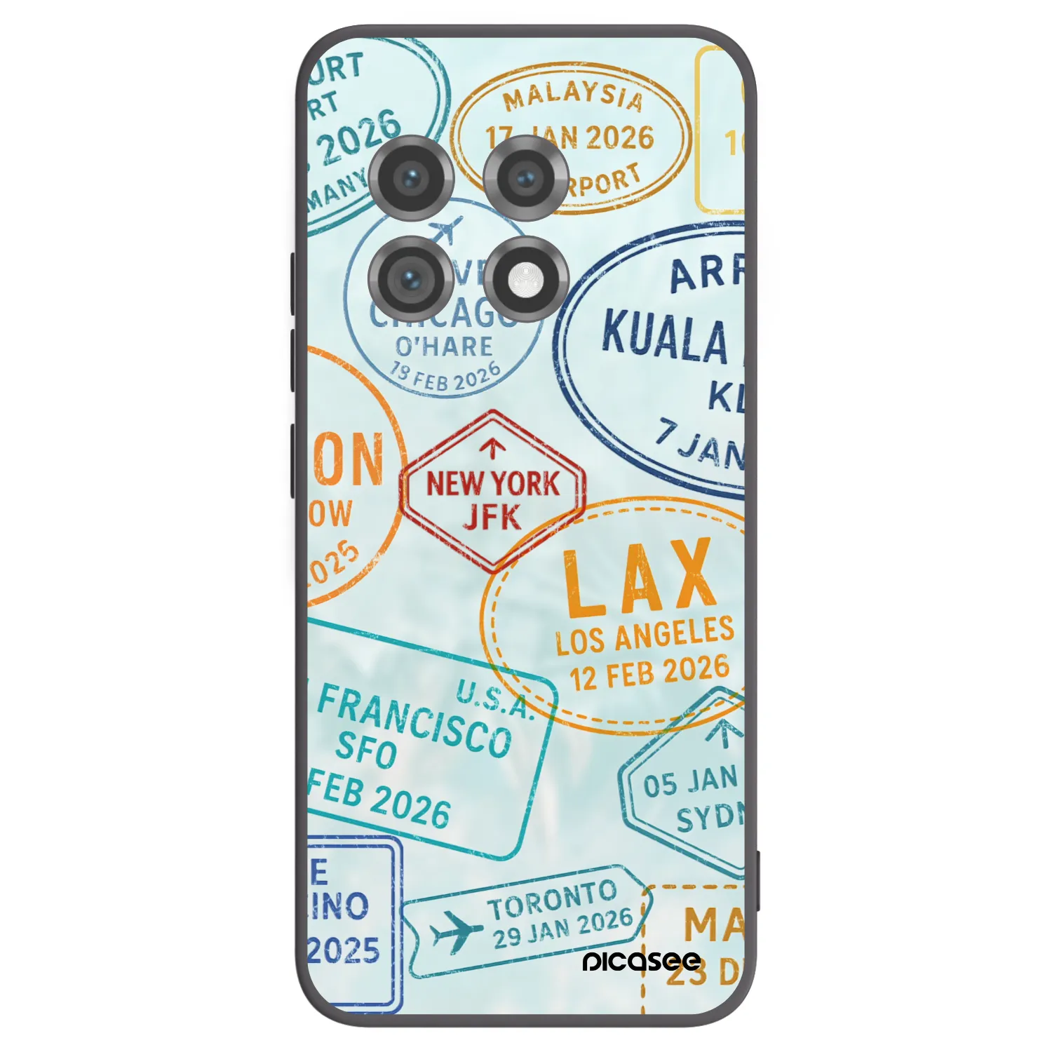 Picasee silikonowe czarne etui na OnePlus 11 5G - PASSPORT EDITION