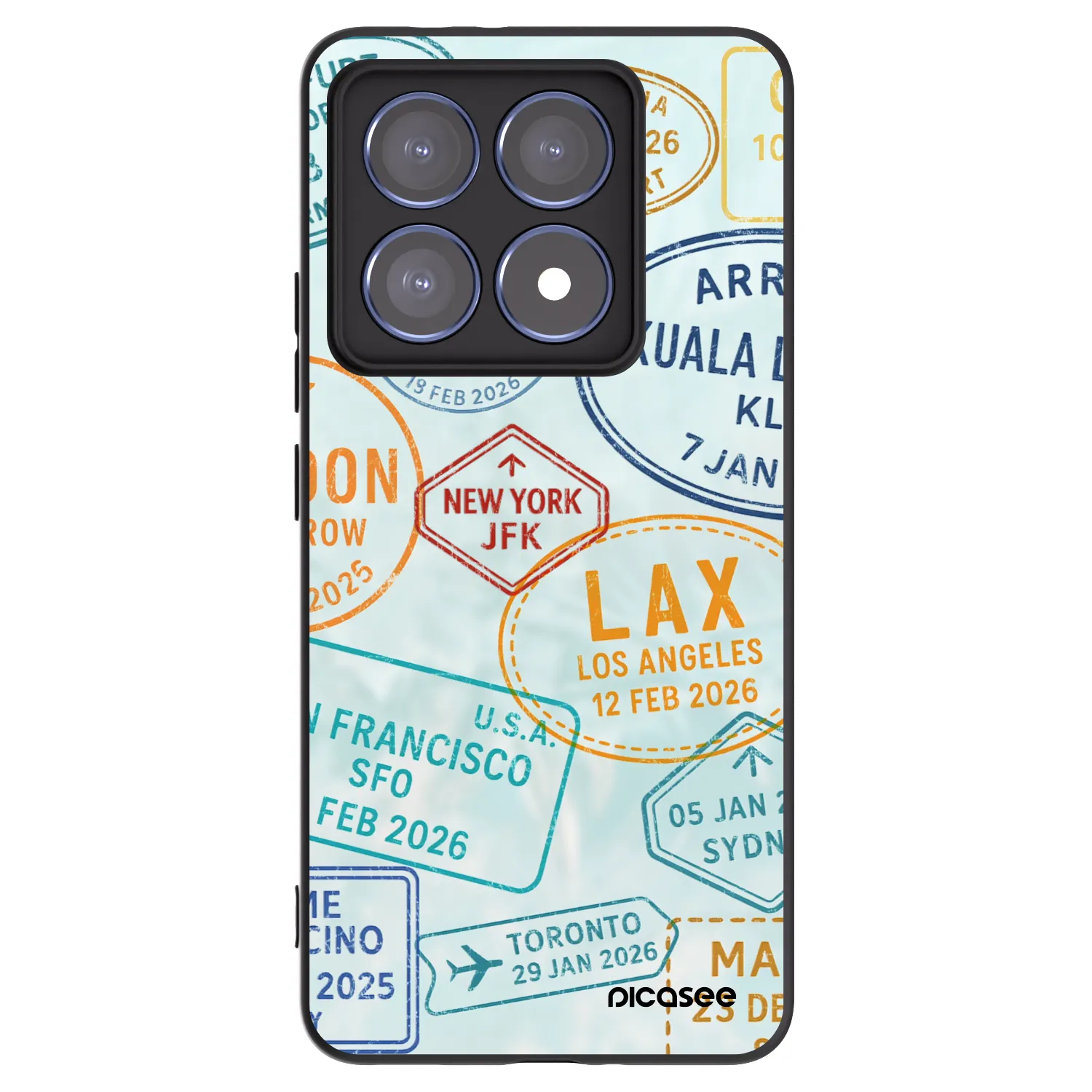 Picasee silikonowe czarne etui na Xiaomi 14T Pro - PASSPORT EDITION