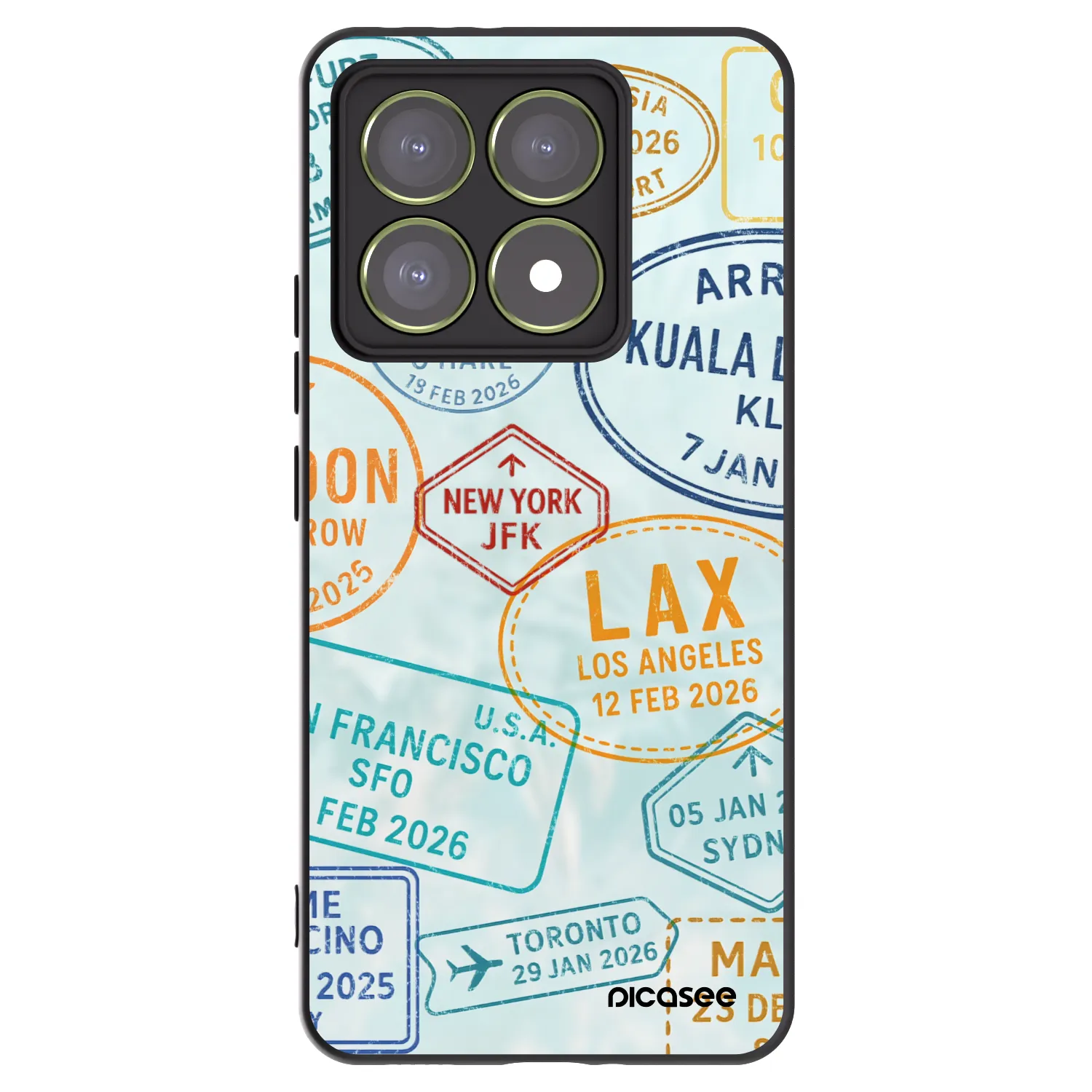 Picasee silikonowe czarne etui na Xiaomi 14T - PASSPORT EDITION