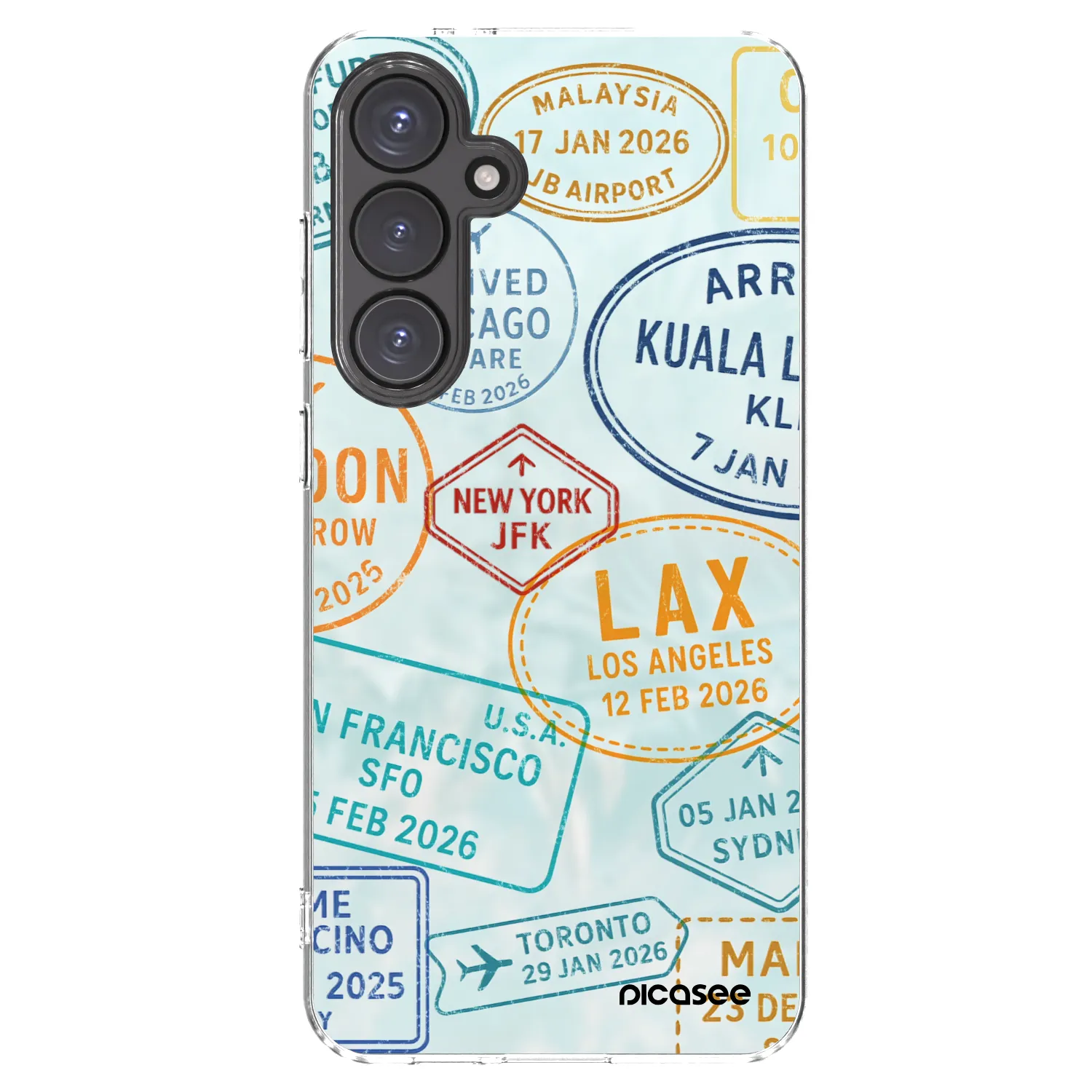 Picasee silikonowe przeźroczyste etui na Samsung Galaxy S24 FE S721B - PASSPORT EDITION