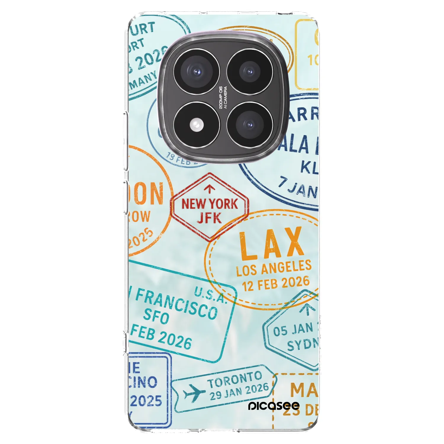 Picasee silikonowe przeźroczyste etui na Xiaomi Redmi Note 14 Pro+ 5G - PASSPORT EDITION