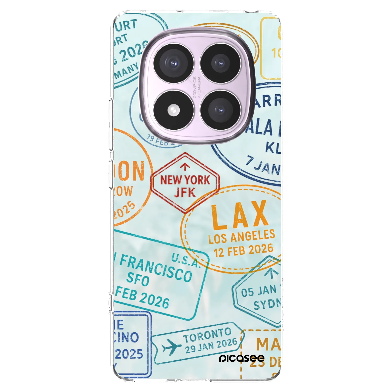 Picasee silikonowe przeźroczyste etui na Xiaomi Redmi Note 14 Pro 5G - PASSPORT EDITION