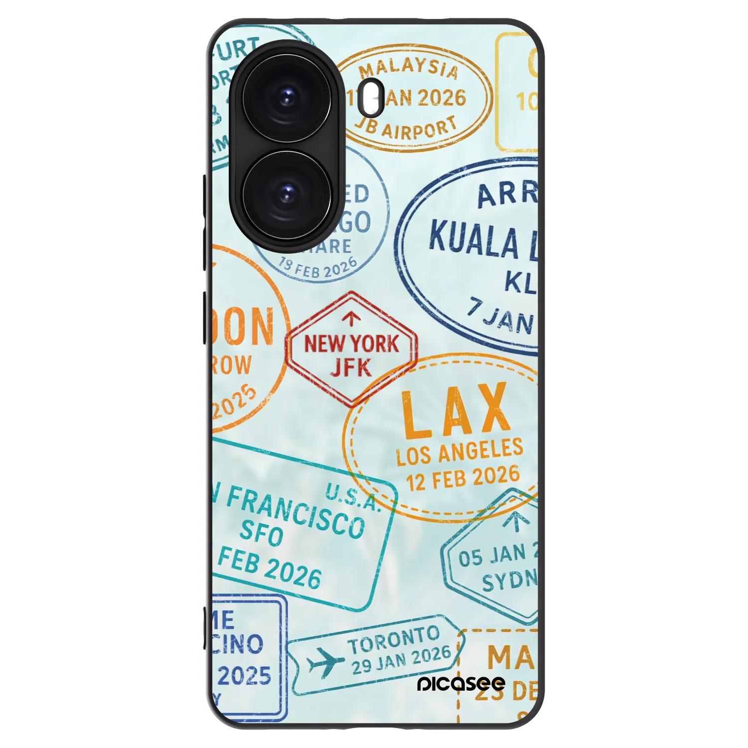 Picasee silikonowe czarne etui na Xiaomi Poco X7 Pro 5G - PASSPORT EDITION