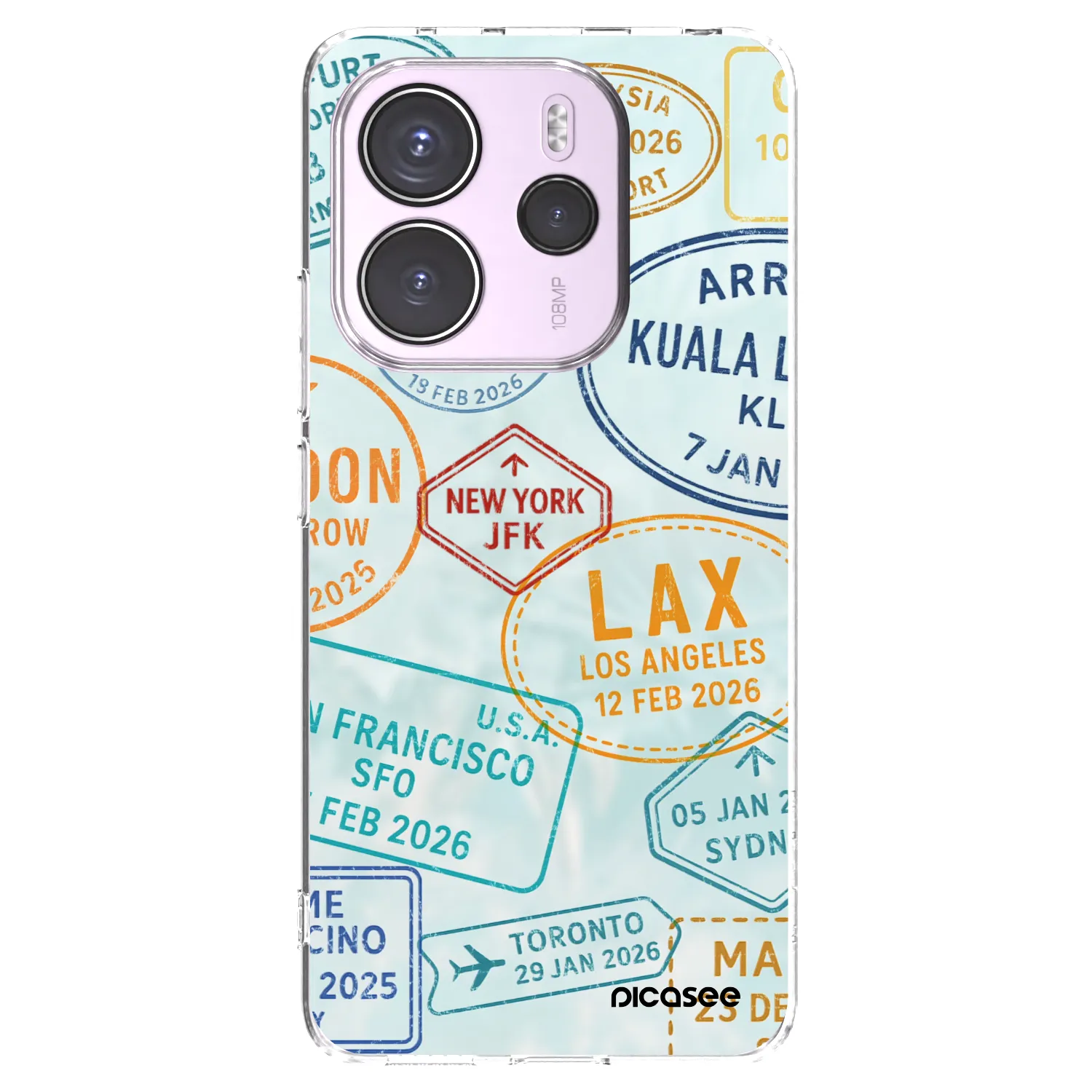 Picasee silikonowe przeźroczyste etui na Xiaomi Redmi Note 14 4G - PASSPORT EDITION