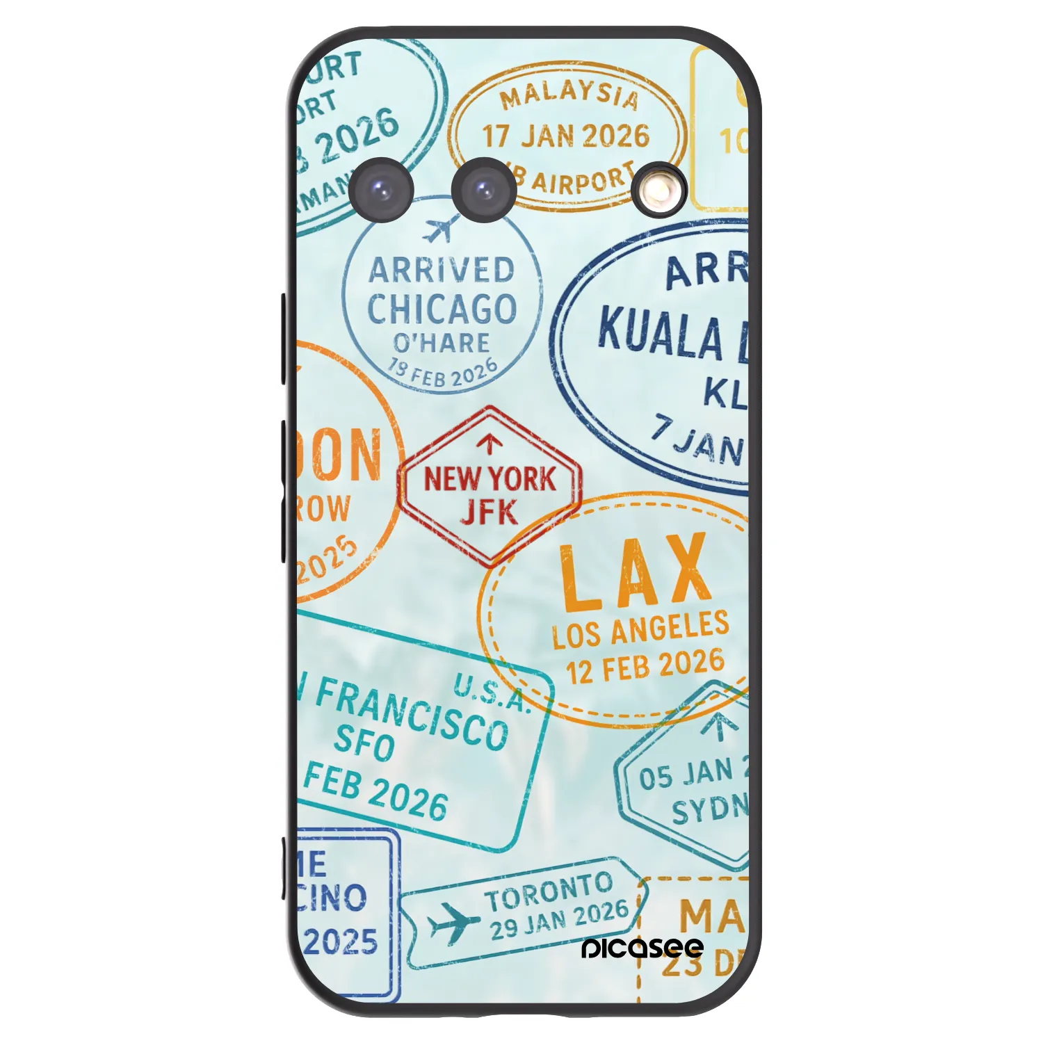 Picasee silikonowe czarne etui na Google Pixel 9 - PASSPORT EDITION