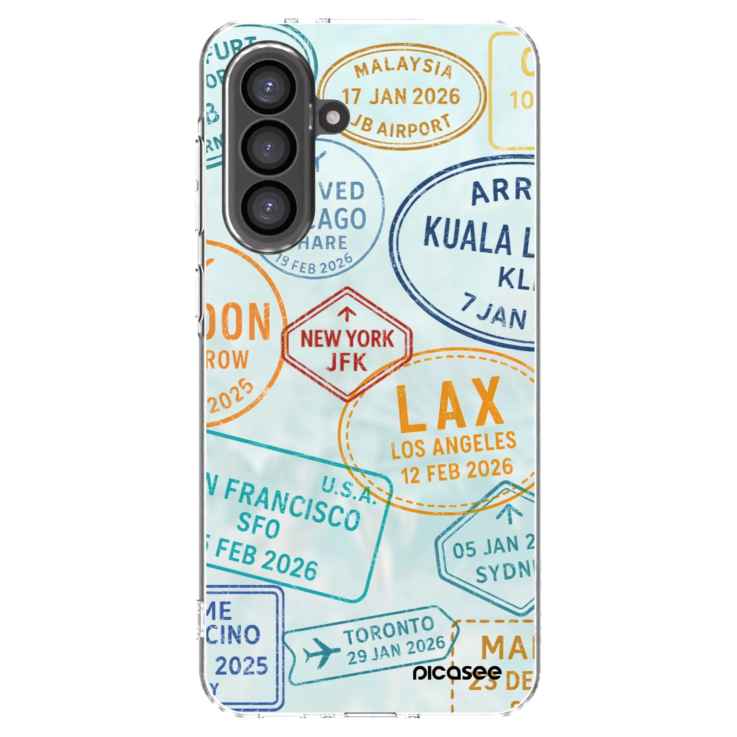 Picasee silikonowe przeźroczyste etui na Samsung Galaxy A36 5G - PASSPORT EDITION