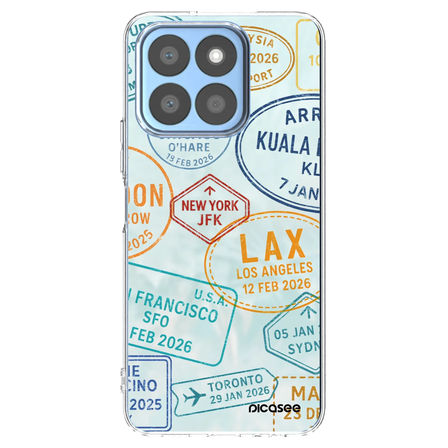 Picasee silikonowe przeźroczyste etui na Honor X8c - PASSPORT EDITION