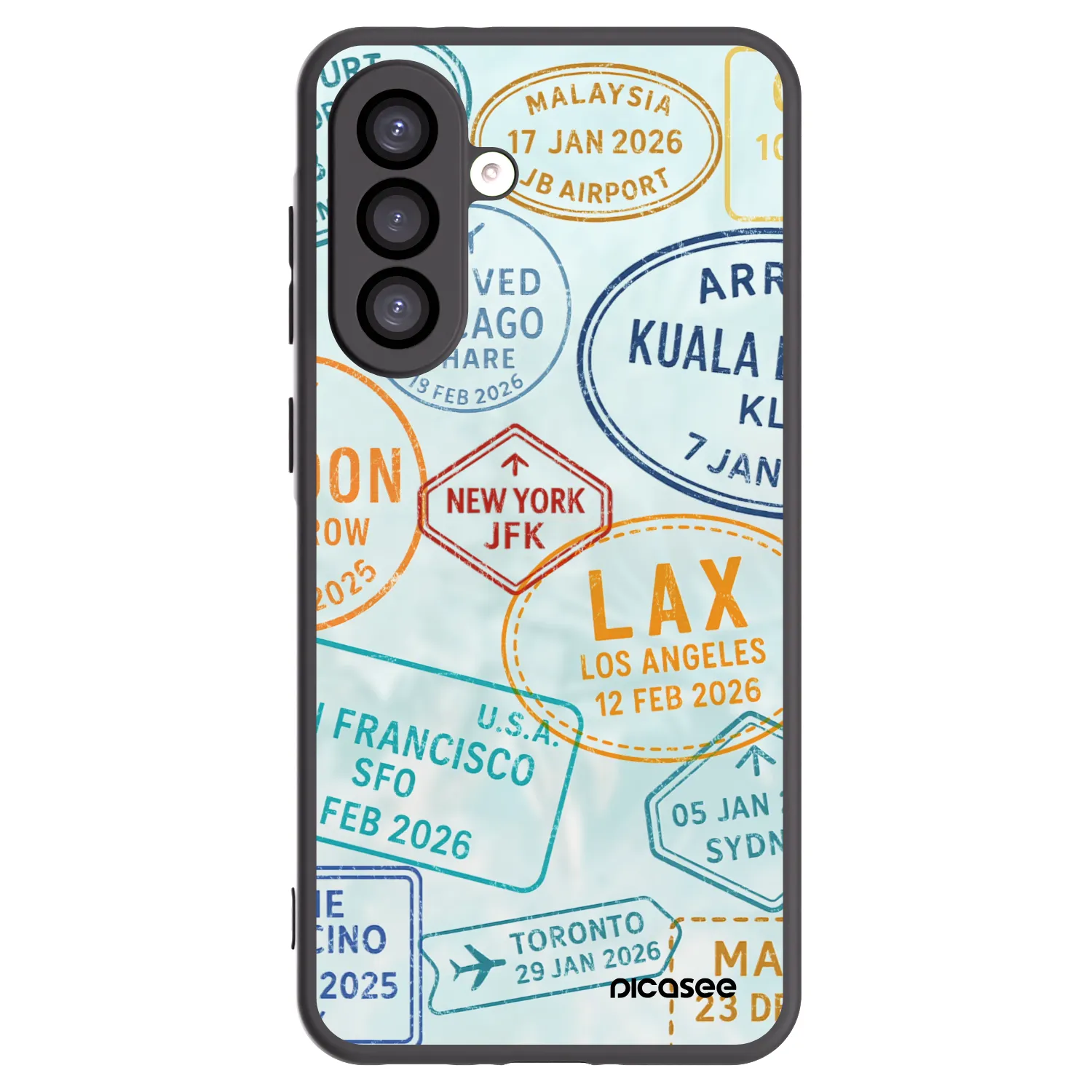 Picasee silikonowe czarne etui na Samsung Galaxy A26 5G A266B - PASSPORT EDITION