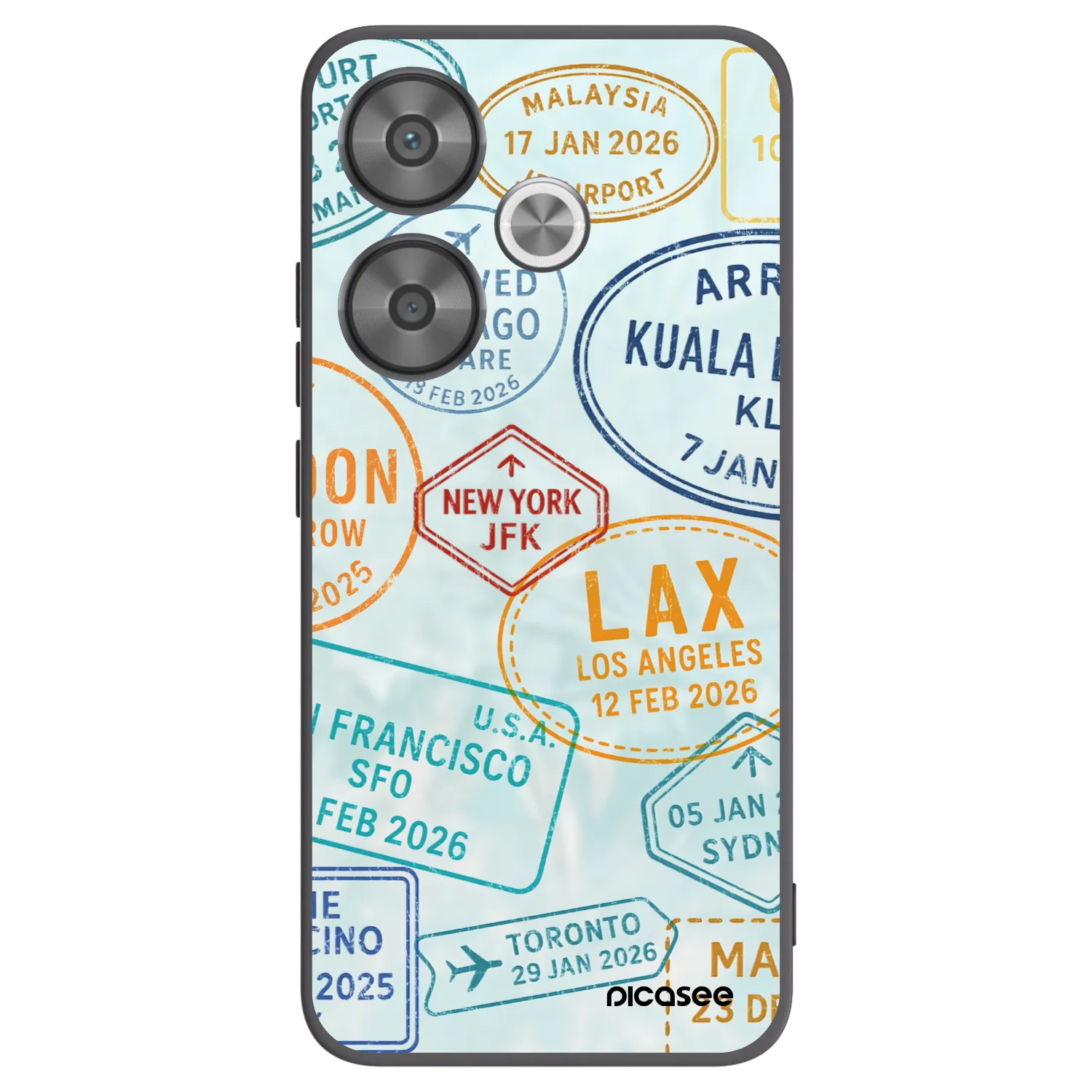 Picasee silikonowe czarne etui na Xiaomi Poco F6 - PASSPORT EDITION