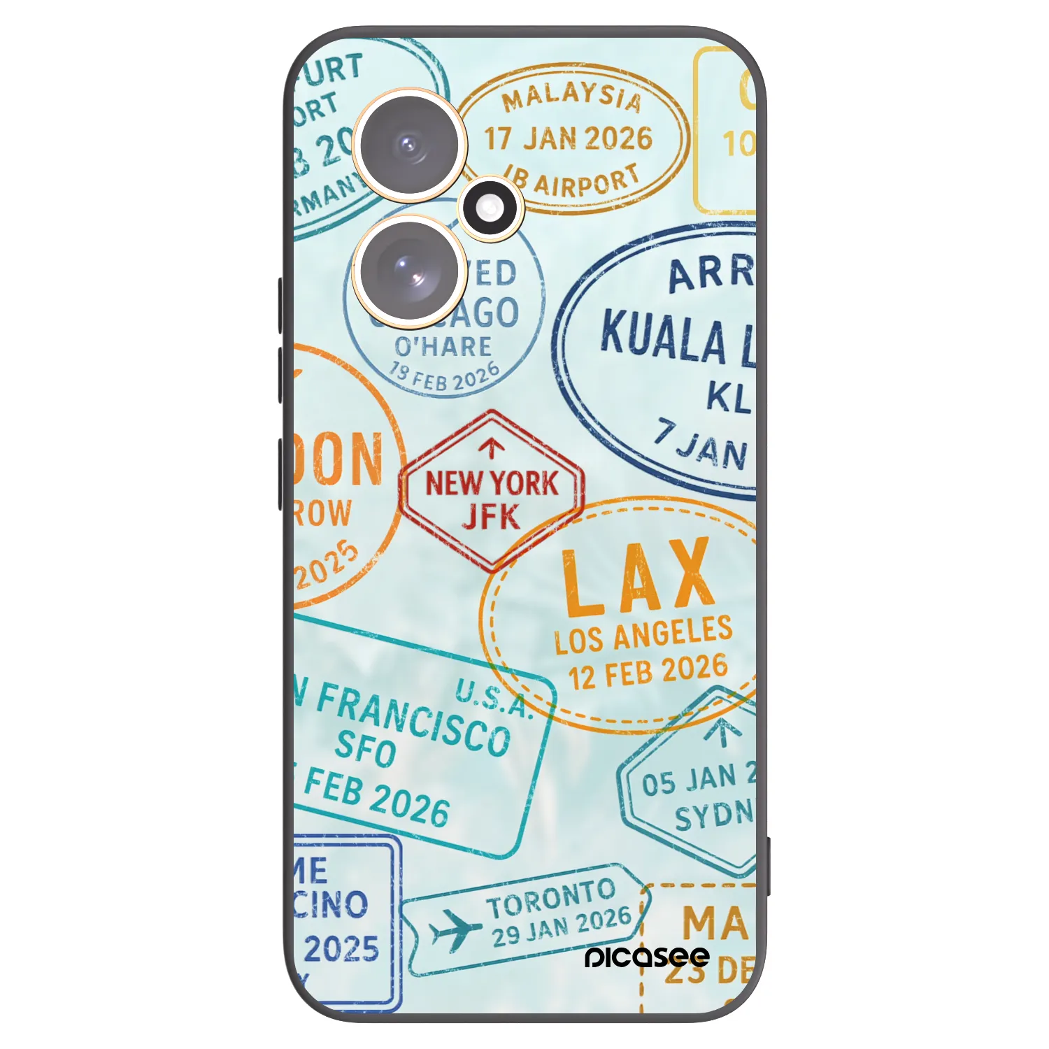Picasee silikonowe czarne etui na Honor 400 5G - PASSPORT EDITION
