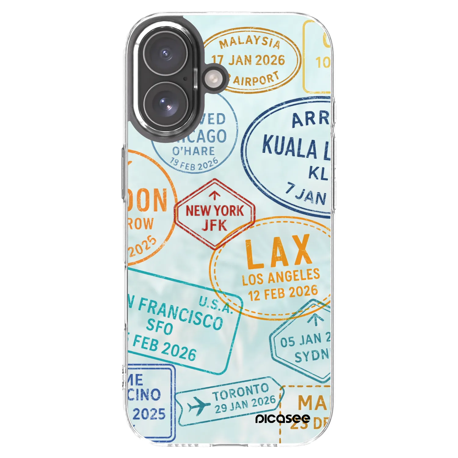 Picasee silikonowe przeźroczyste etui na Apple iPhone 17 - PASSPORT EDITION