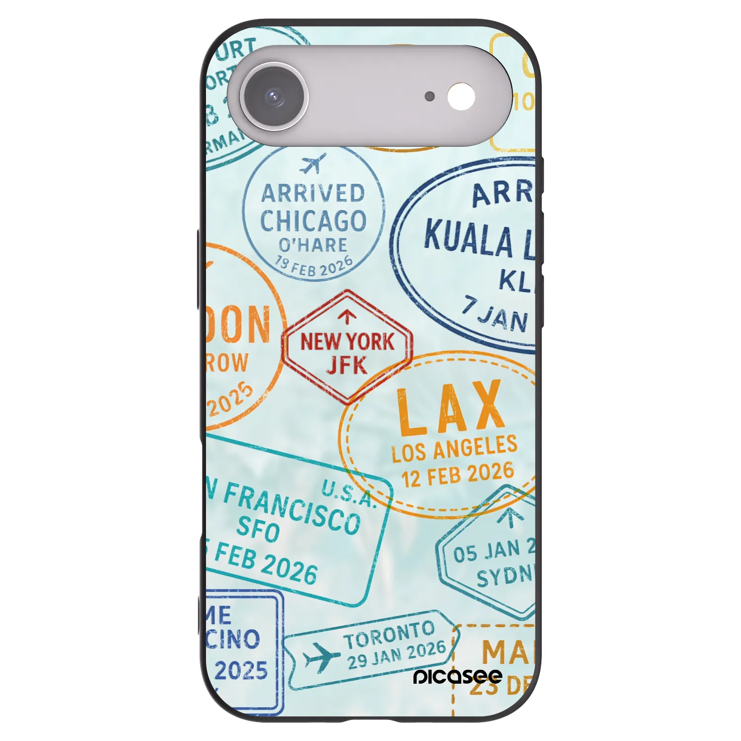 Picasee silikonowe czarne etui na Apple iPhone Air - PASSPORT EDITION