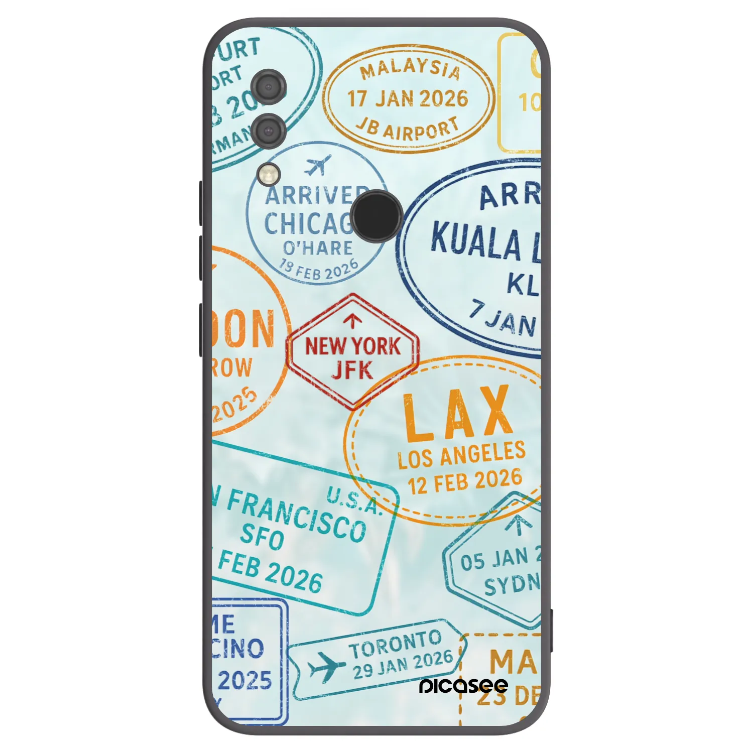 Picasee silikonowe czarne etui na Xiaomi Redmi 7 - PASSPORT EDITION