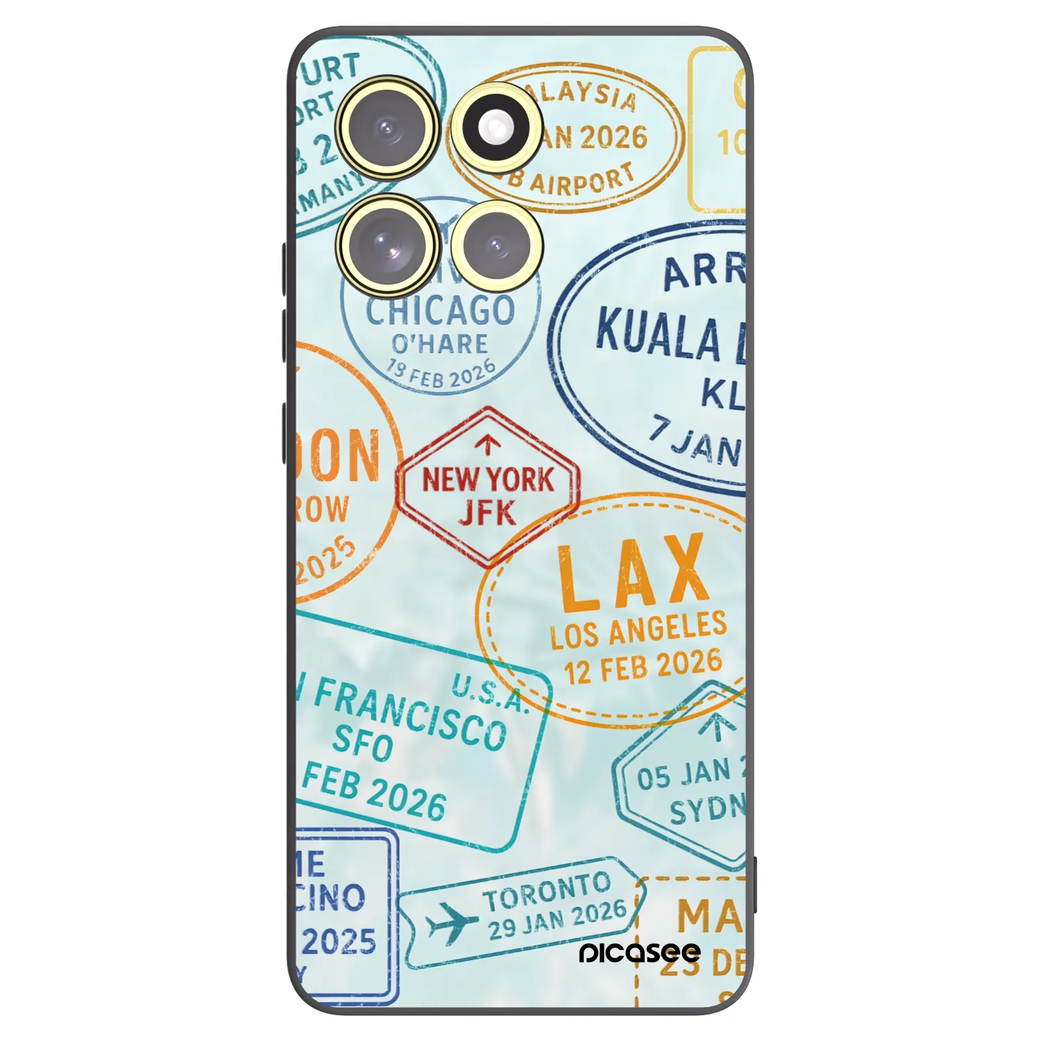 Picasee silikonowe czarne etui na Motorola Moto G86 5G - PASSPORT EDITION