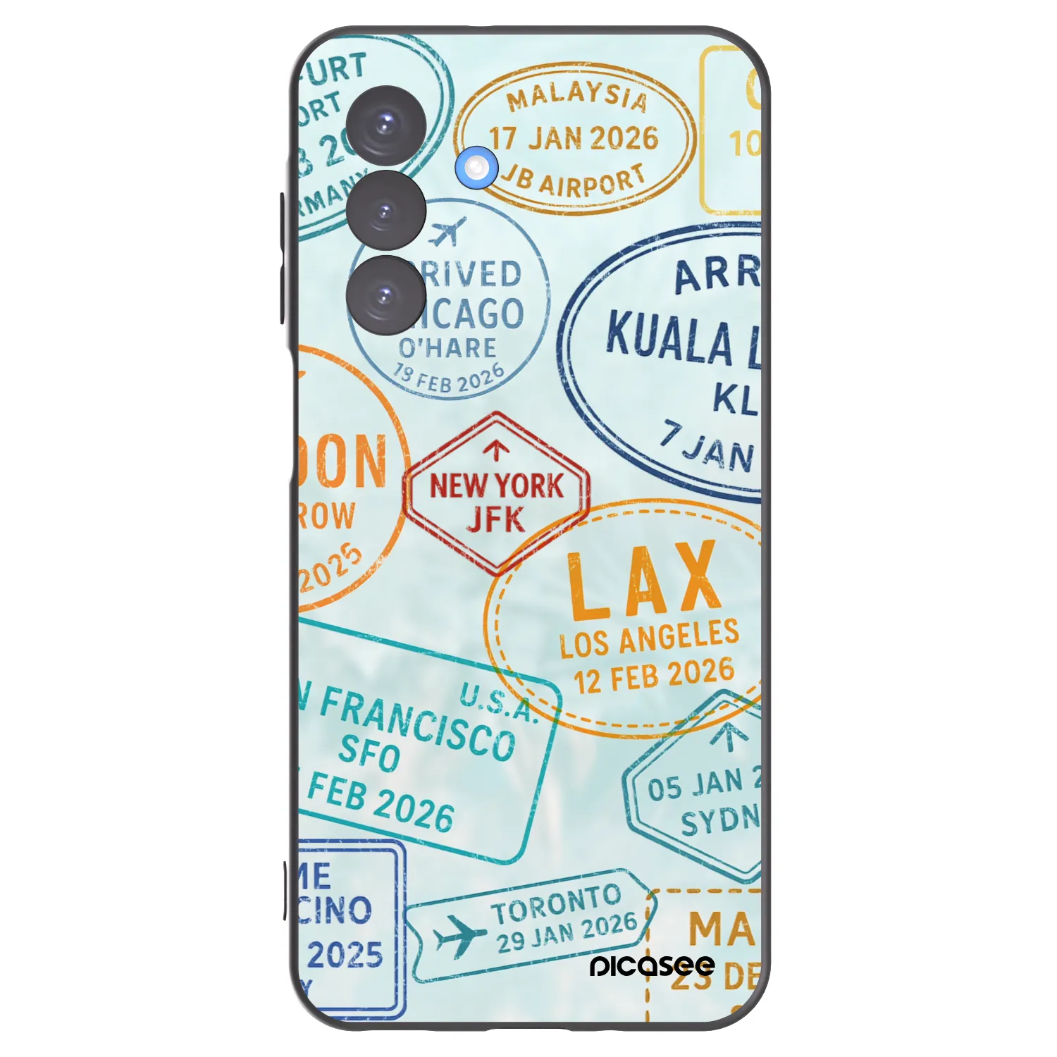 Picasee silikonowe czarne etui na Samsung Galaxy A17 5G - PASSPORT EDITION