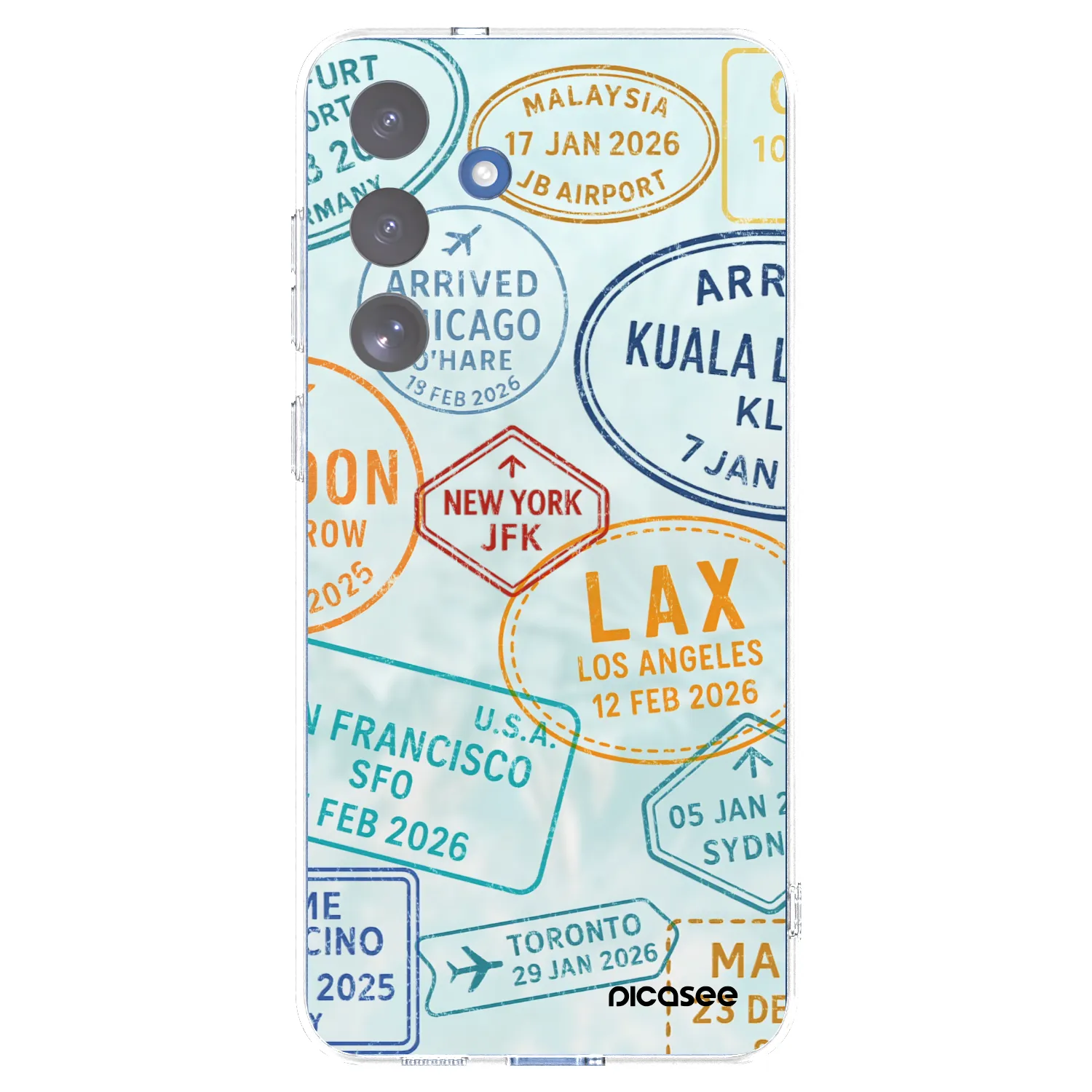 Picasee silikonowe przeźroczyste etui na Samsung Galaxy S25 FE 5G - PASSPORT EDITION