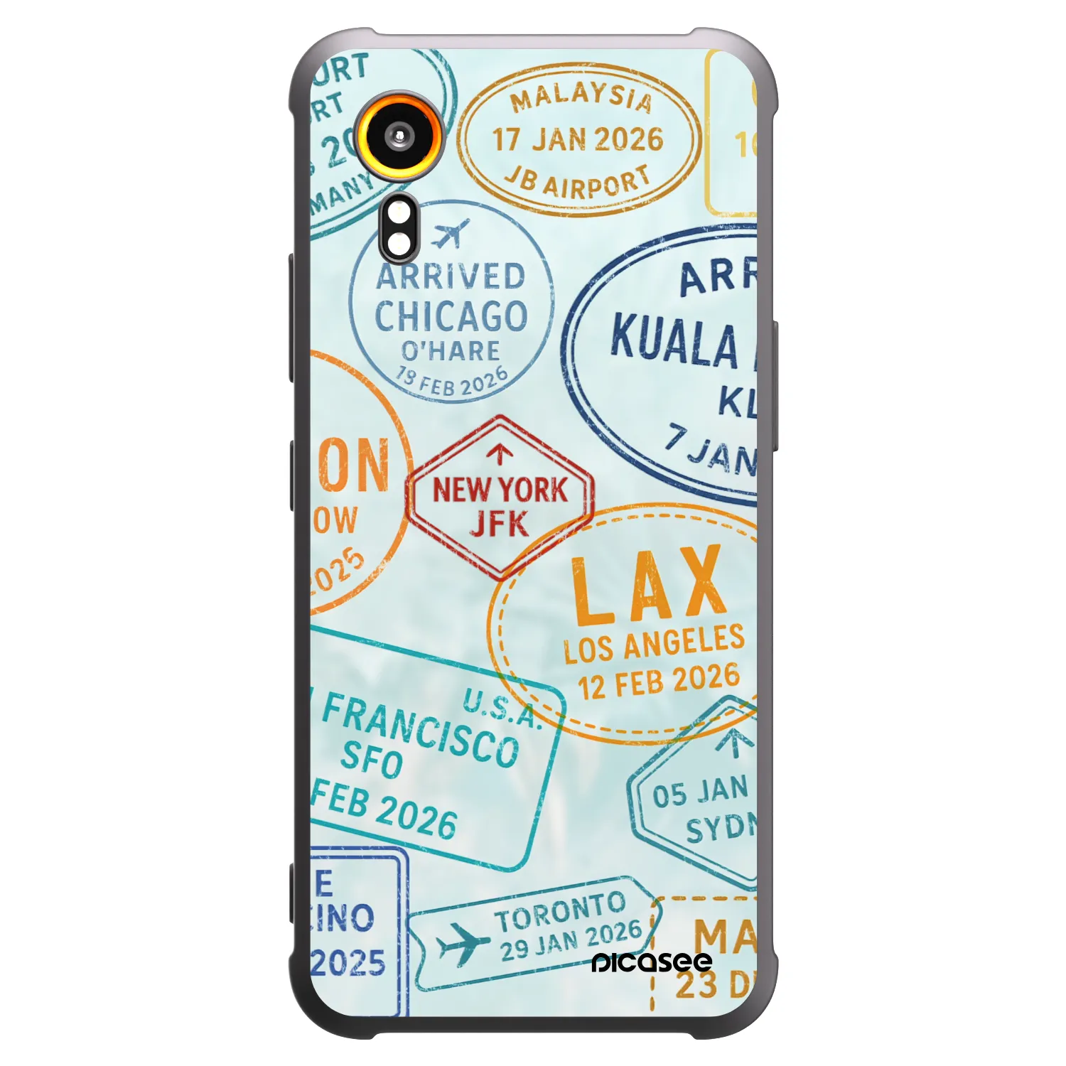 Picasee silikonowe czarne etui na Samsung Galaxy Xcover 7 - PASSPORT EDITION