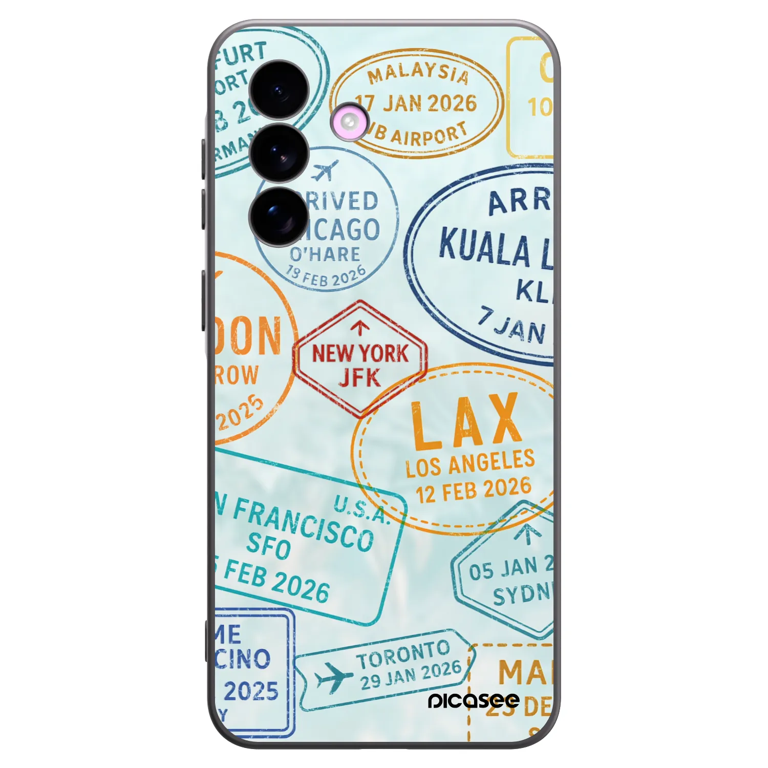 Picasee silikonowe czarne etui na Samsung Galaxy A57 5G - PASSPORT EDITION