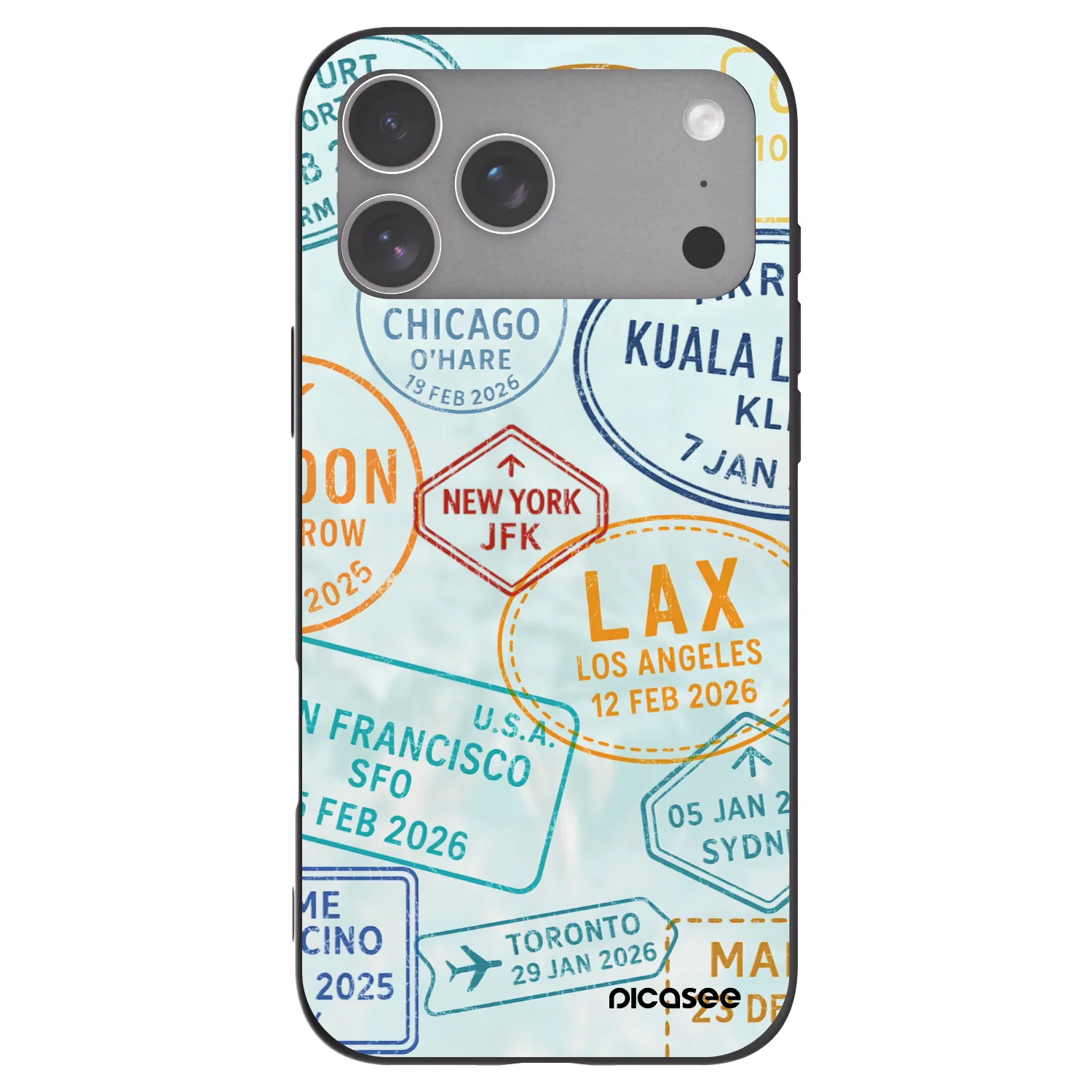 Picasee silikonowe czarne etui na Apple iPhone 18 Pro Max - PASSPORT EDITION