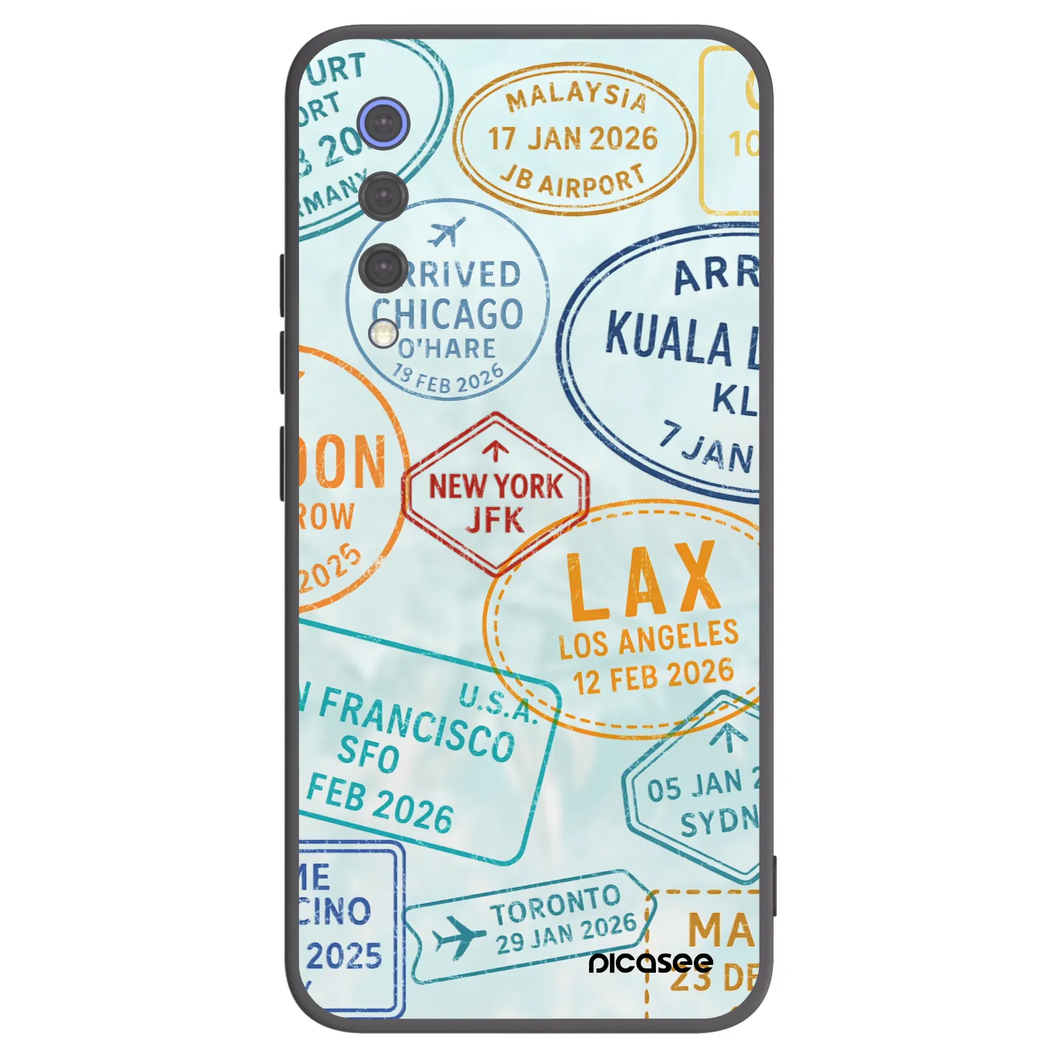 Picasee silikonowe czarne etui na Xiaomi Mi 9 SE - PASSPORT EDITION