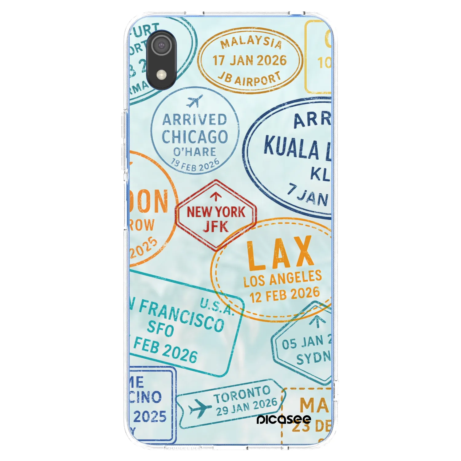 Picasee silikonowe przeźroczyste etui na Xiaomi Redmi 7A - PASSPORT EDITION