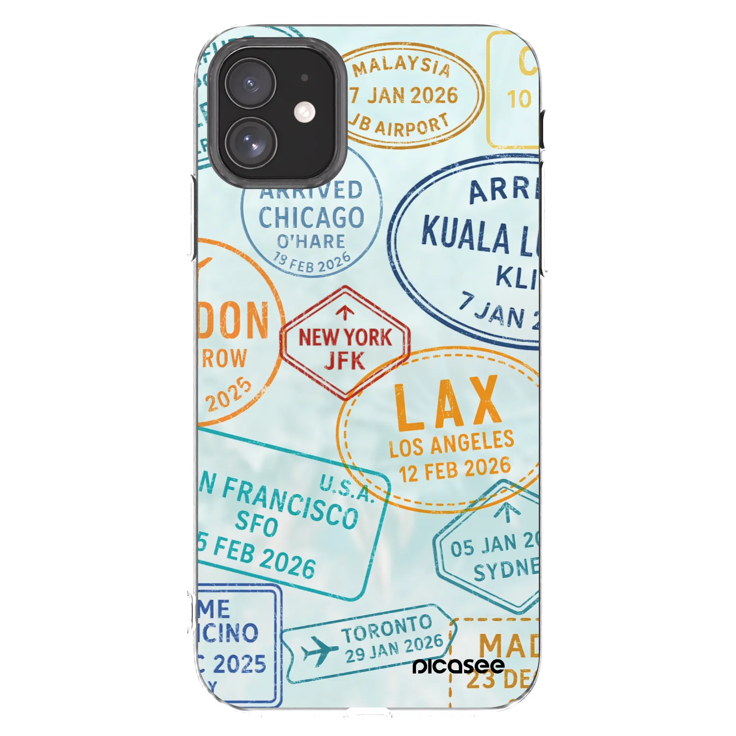 Picasee silikonowe przeźroczyste etui na Apple iPhone 11 - PASSPORT EDITION
