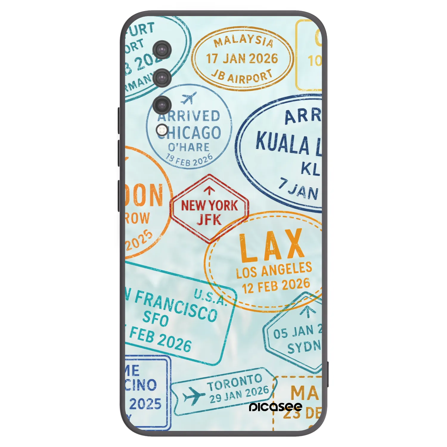 Picasee silikonowe czarne etui na Xiaomi Mi 9 Lite - PASSPORT EDITION