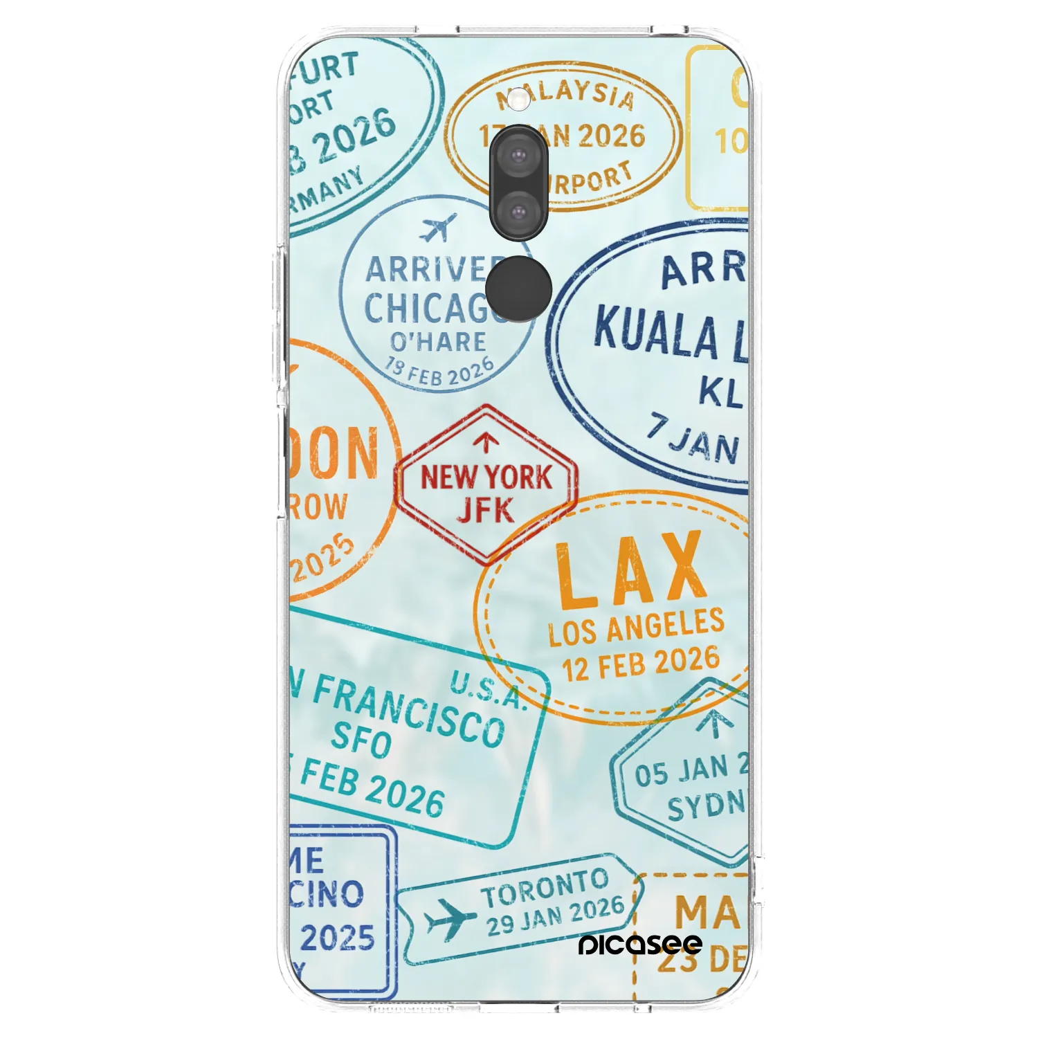 Picasee silikonowe przeźroczyste etui na Xiaomi Redmi 8 - PASSPORT EDITION