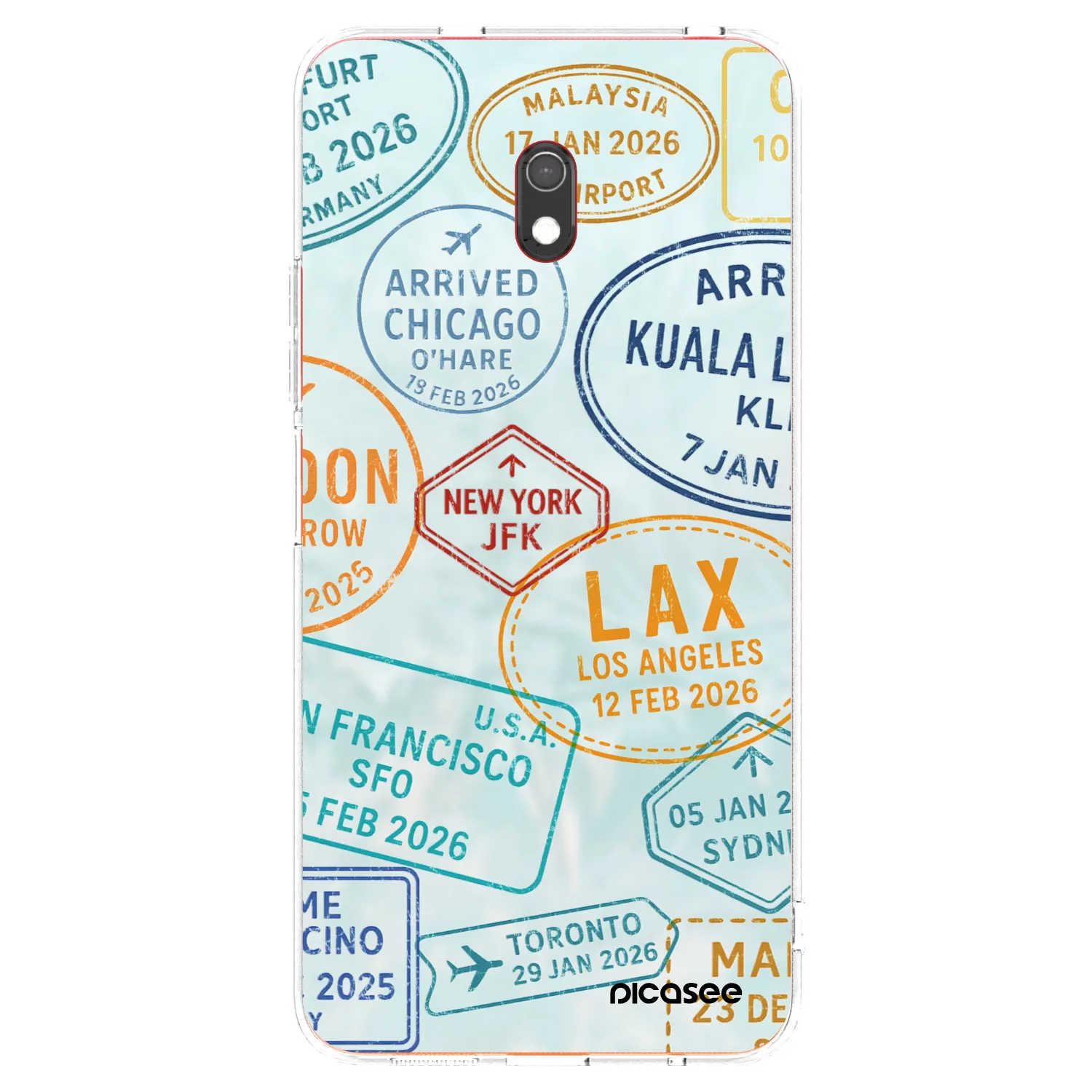 Picasee silikonowe przeźroczyste etui na Xiaomi Redmi 8A - PASSPORT EDITION