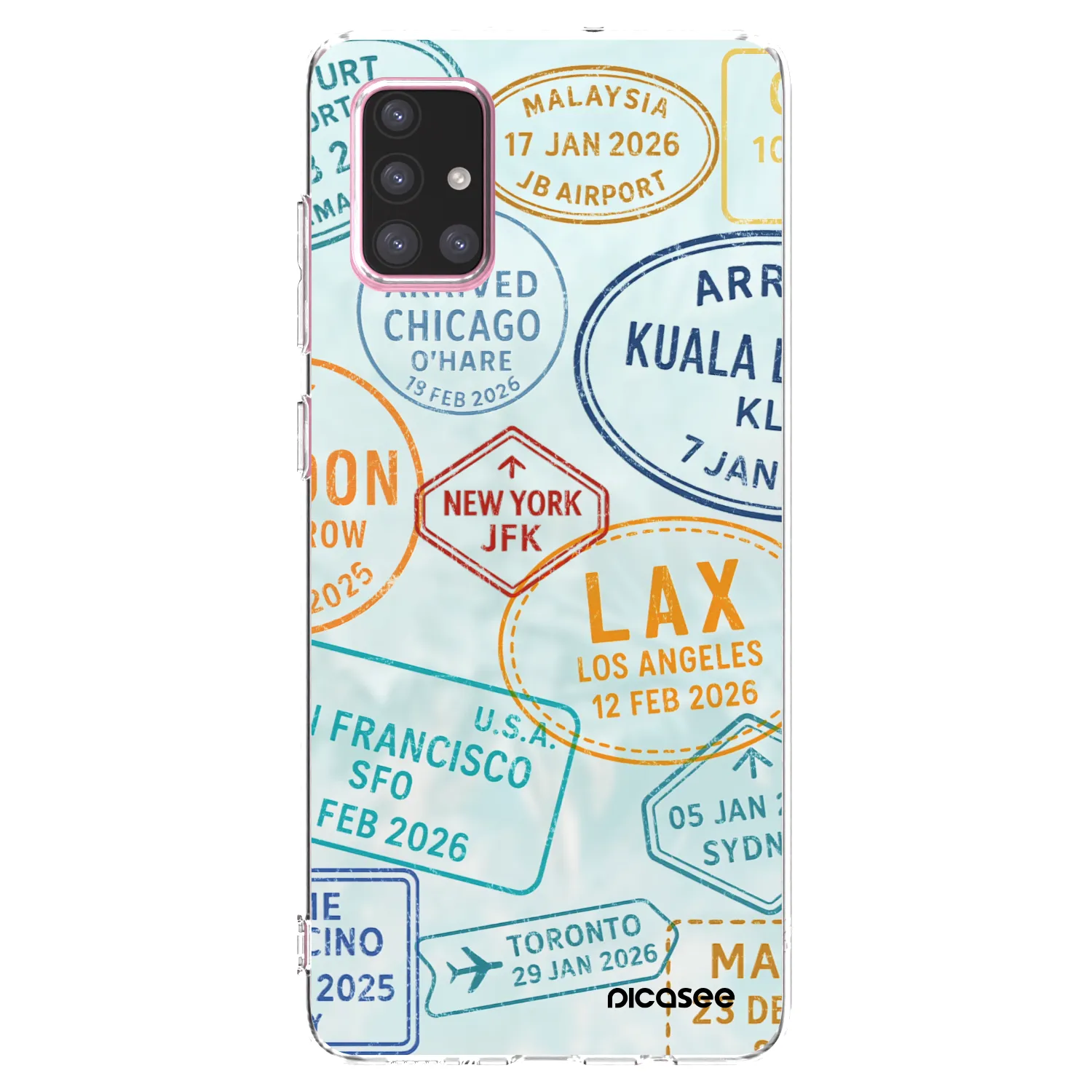 Picasee silikonowe przeźroczyste etui na Samsung Galaxy A71 A715F - PASSPORT EDITION