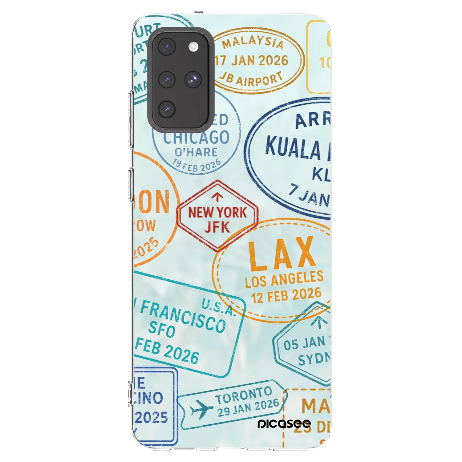 Picasee silikonowe przeźroczyste etui na Samsung Galaxy S20+ G985F - PASSPORT EDITION