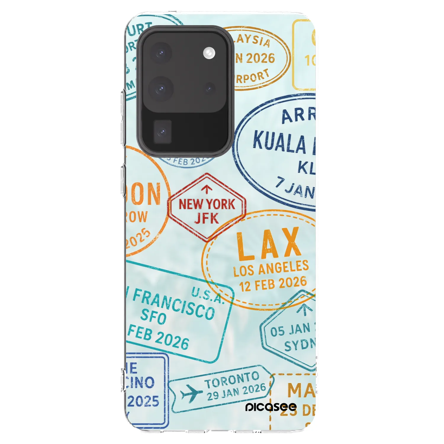 Picasee silikonowe przeźroczyste etui na Samsung Galaxy S20 Ultra 5G G988F - PASSPORT EDITION
