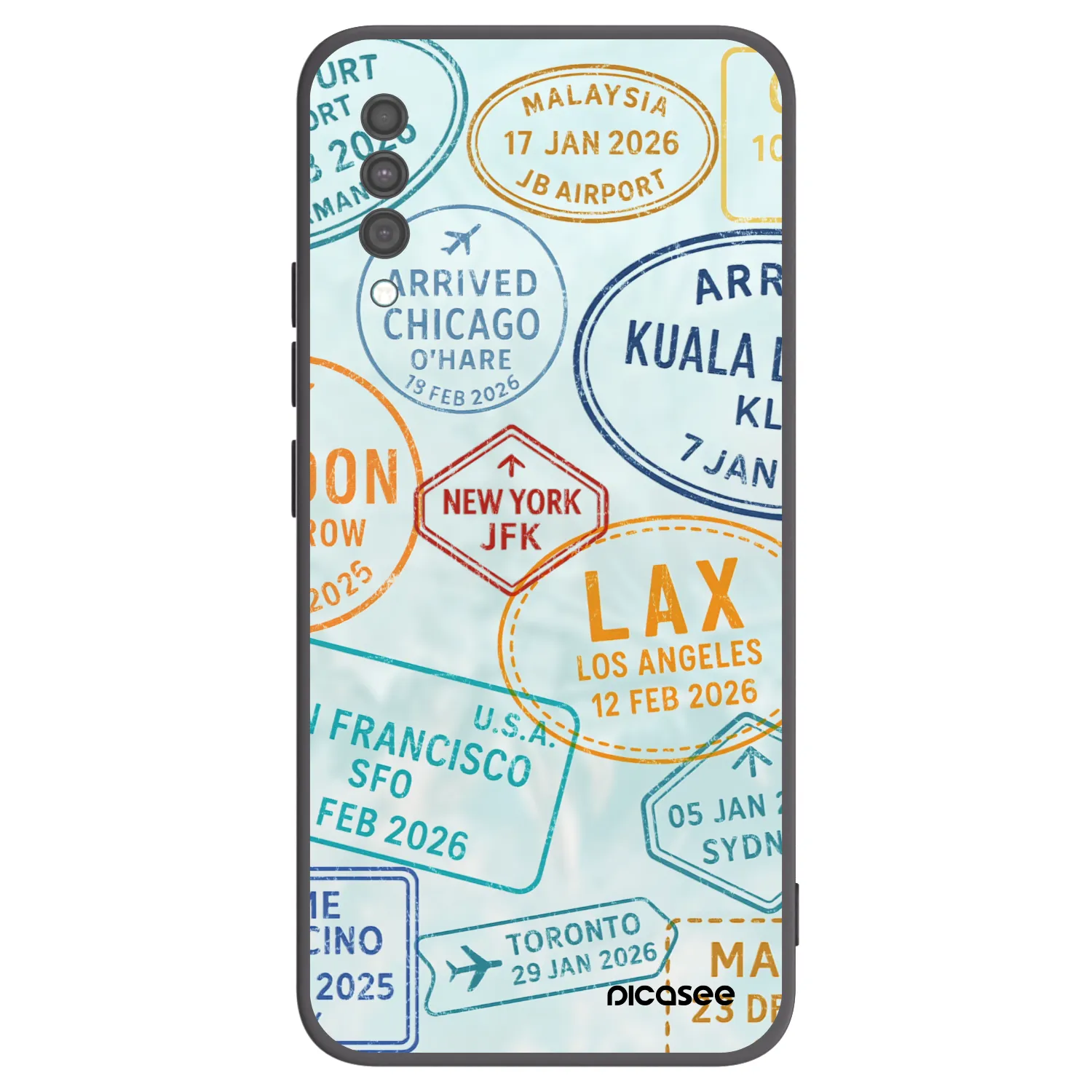Picasee silikonowe czarne etui na Samsung Galaxy A30s A307F - PASSPORT EDITION