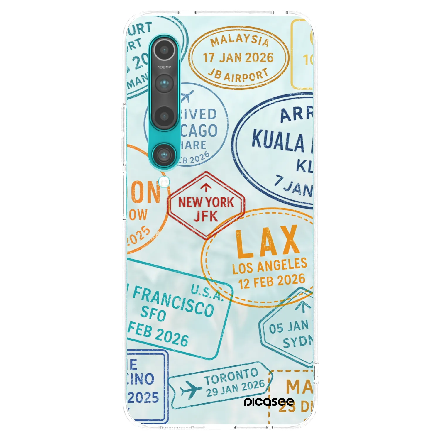 Picasee silikonowe przeźroczyste etui na Xiaomi Mi 10 - PASSPORT EDITION